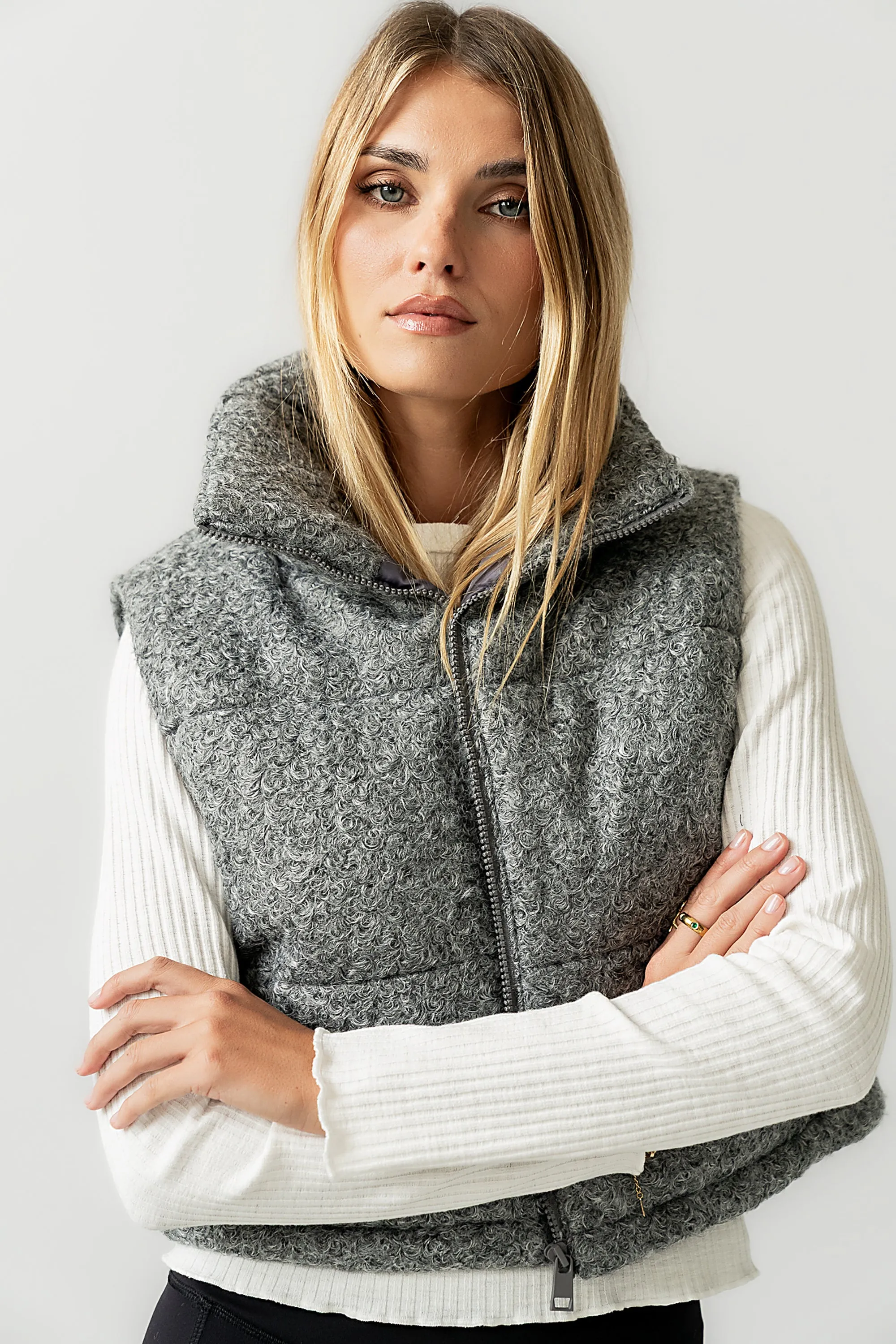 Nolan Puffer Vest in Grey - FINAL SALE sold by bohme product image thumbnail 4