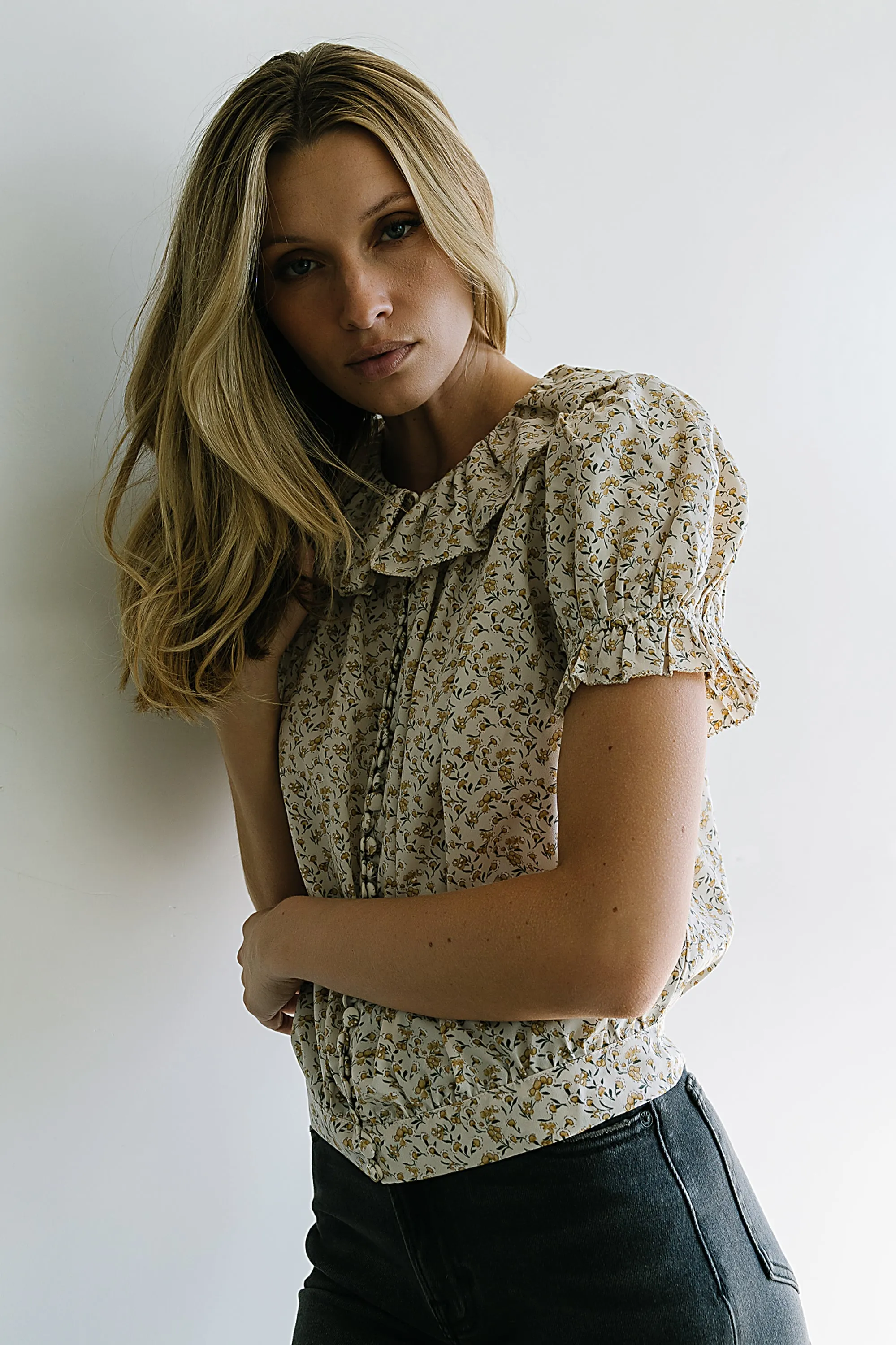 Bennie Collared Blouse in Cream sold by bohme product image thumbnail 4
