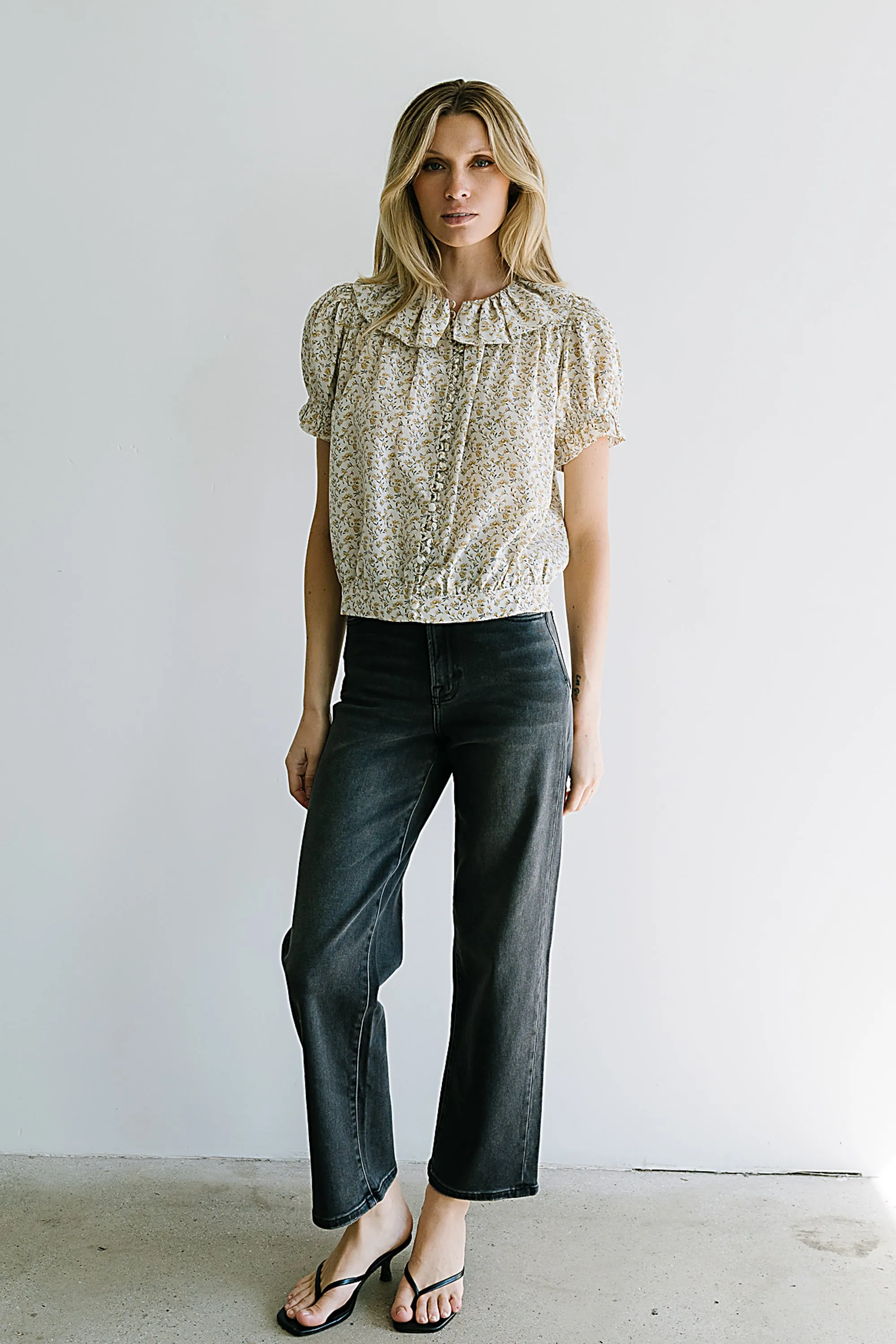 Bennie Collared Blouse in Cream sold by bohme product image thumbnail 2