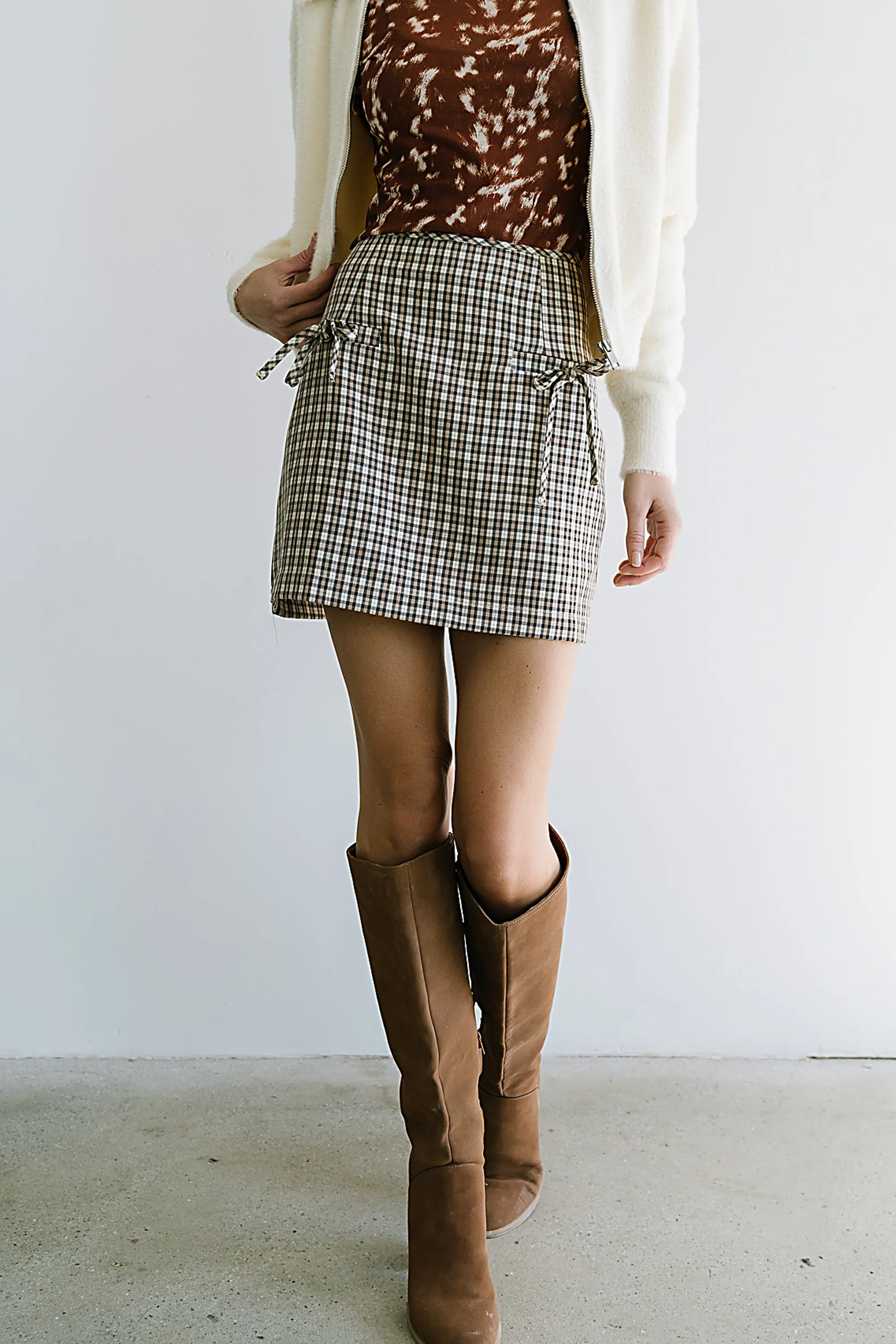 Oshen Plaid Mini Skirt sold by bohme product image thumbnail 2