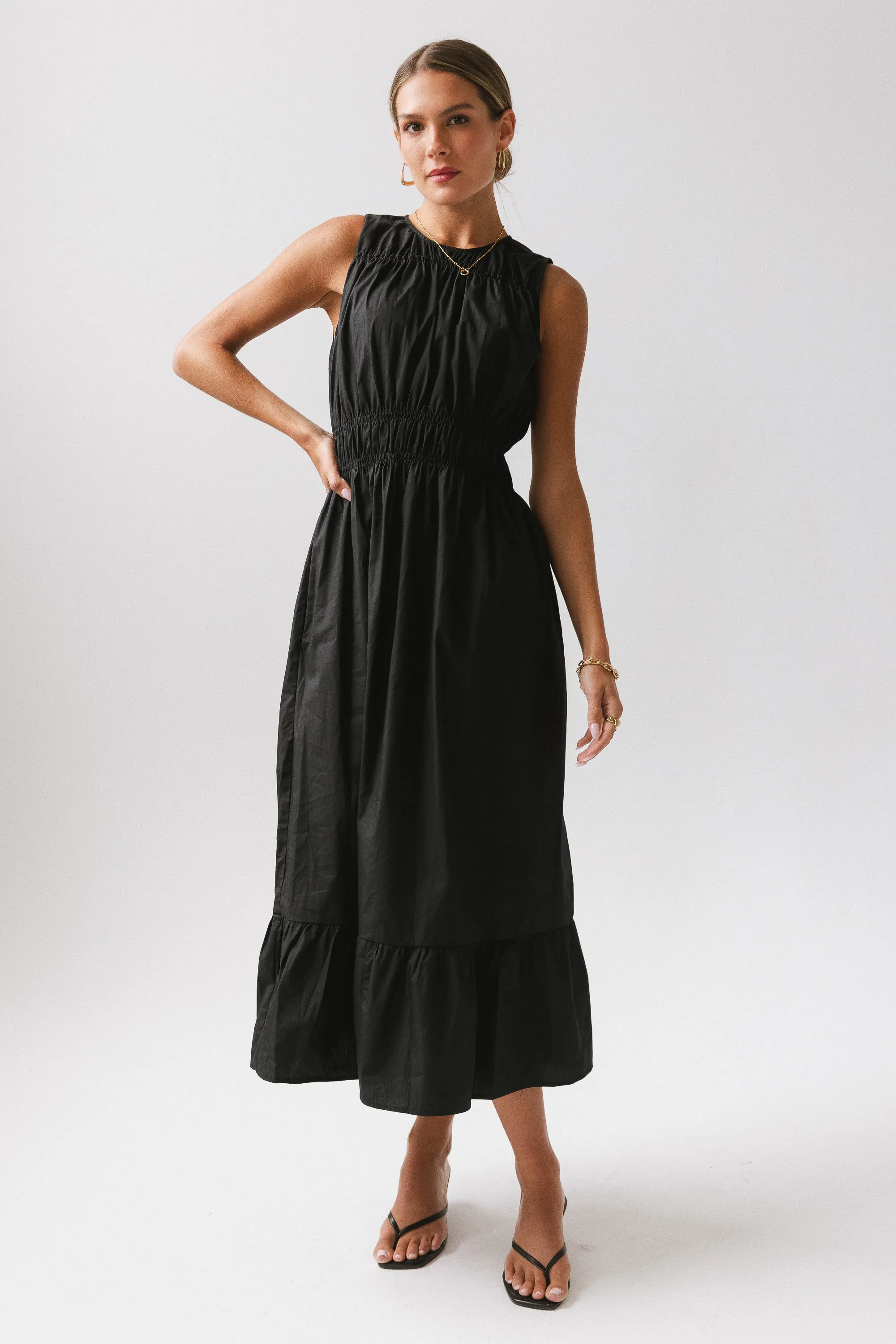 Carmina Tiered Dress in Black - FINAL SALE sold by bohme product image thumbnail 3