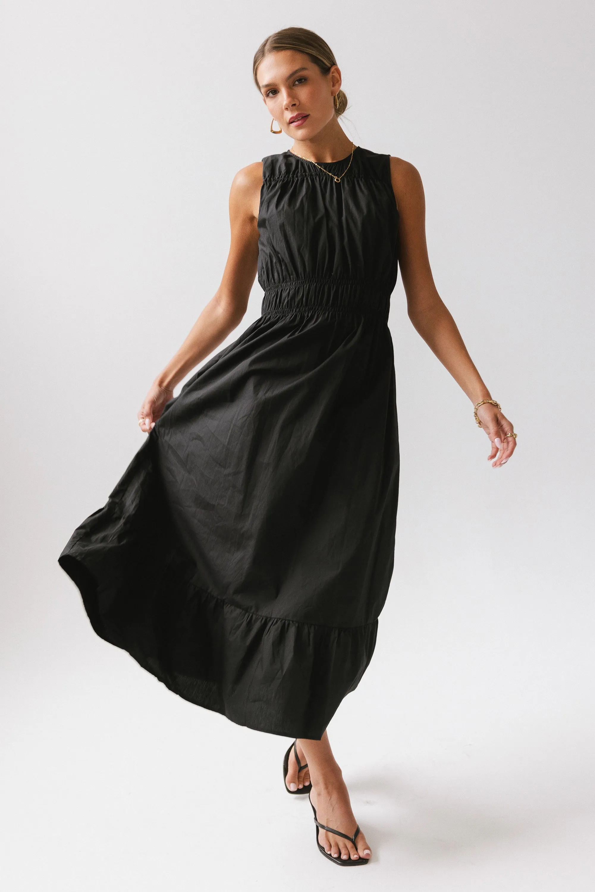 Carmina Tiered Dress in Black - FINAL SALE sold by bohme
