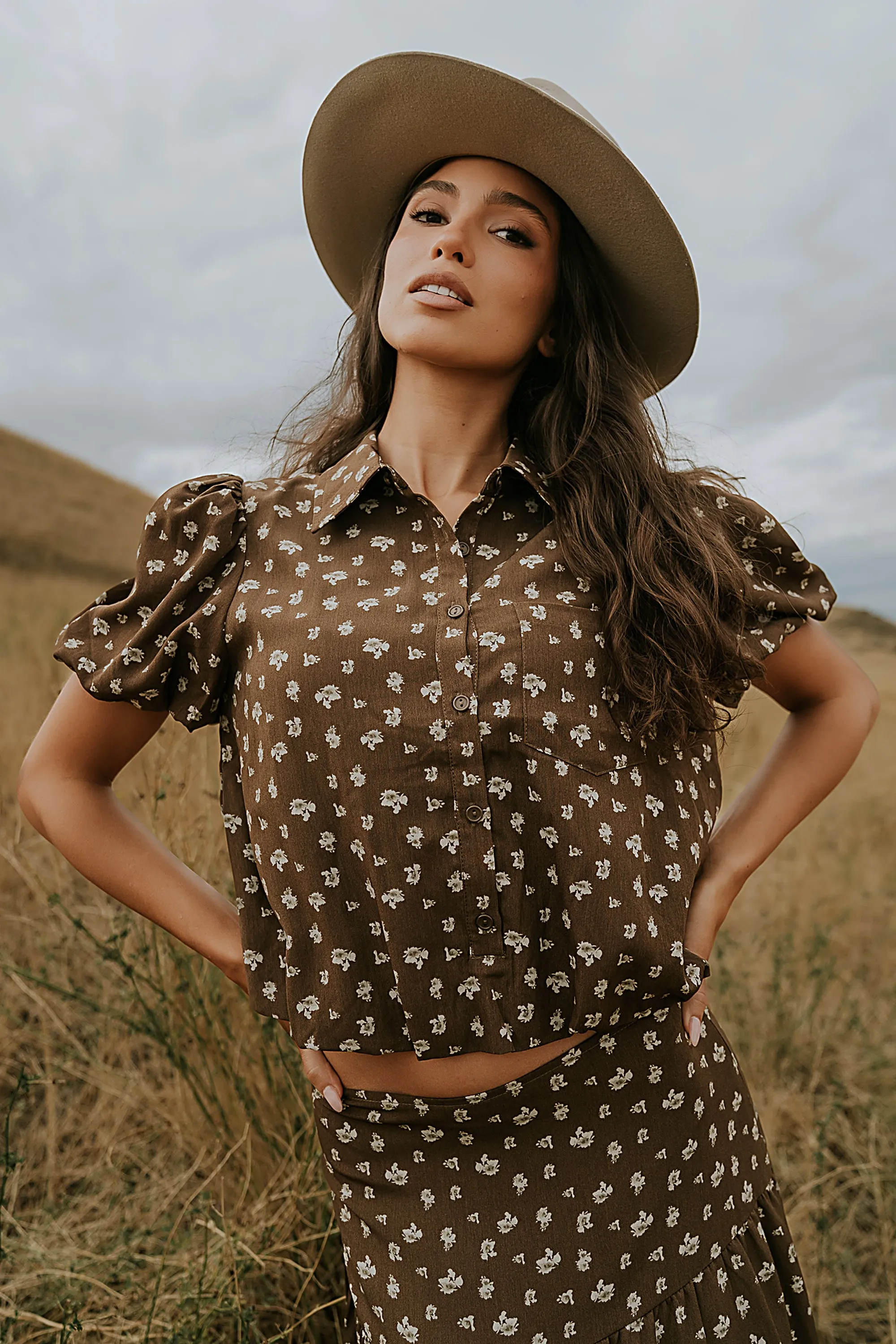 Victoria Floral Bubble Blouse sold by bohme