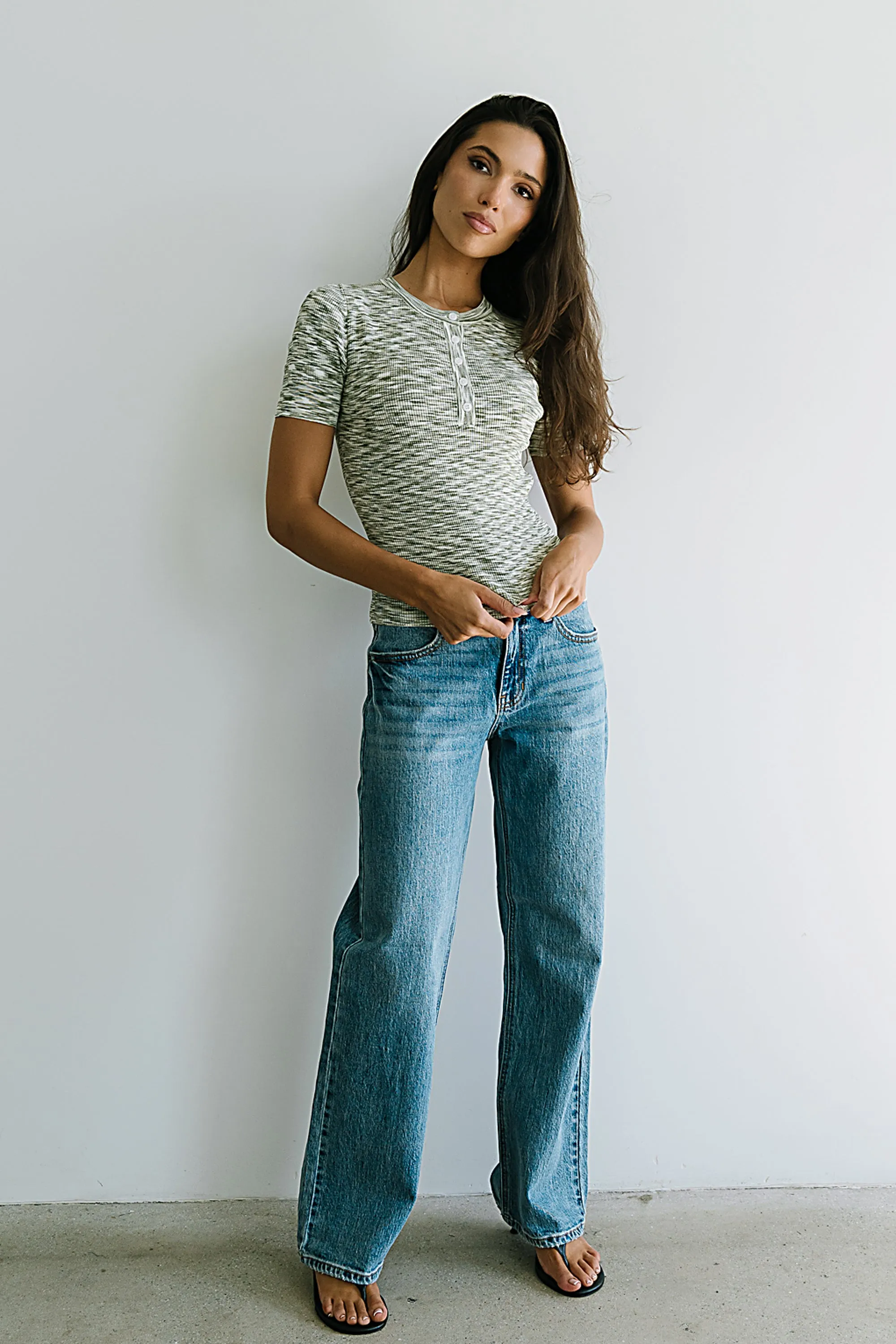 Mannie Heathered Sweater in Olive sold by bohme product image thumbnail 2