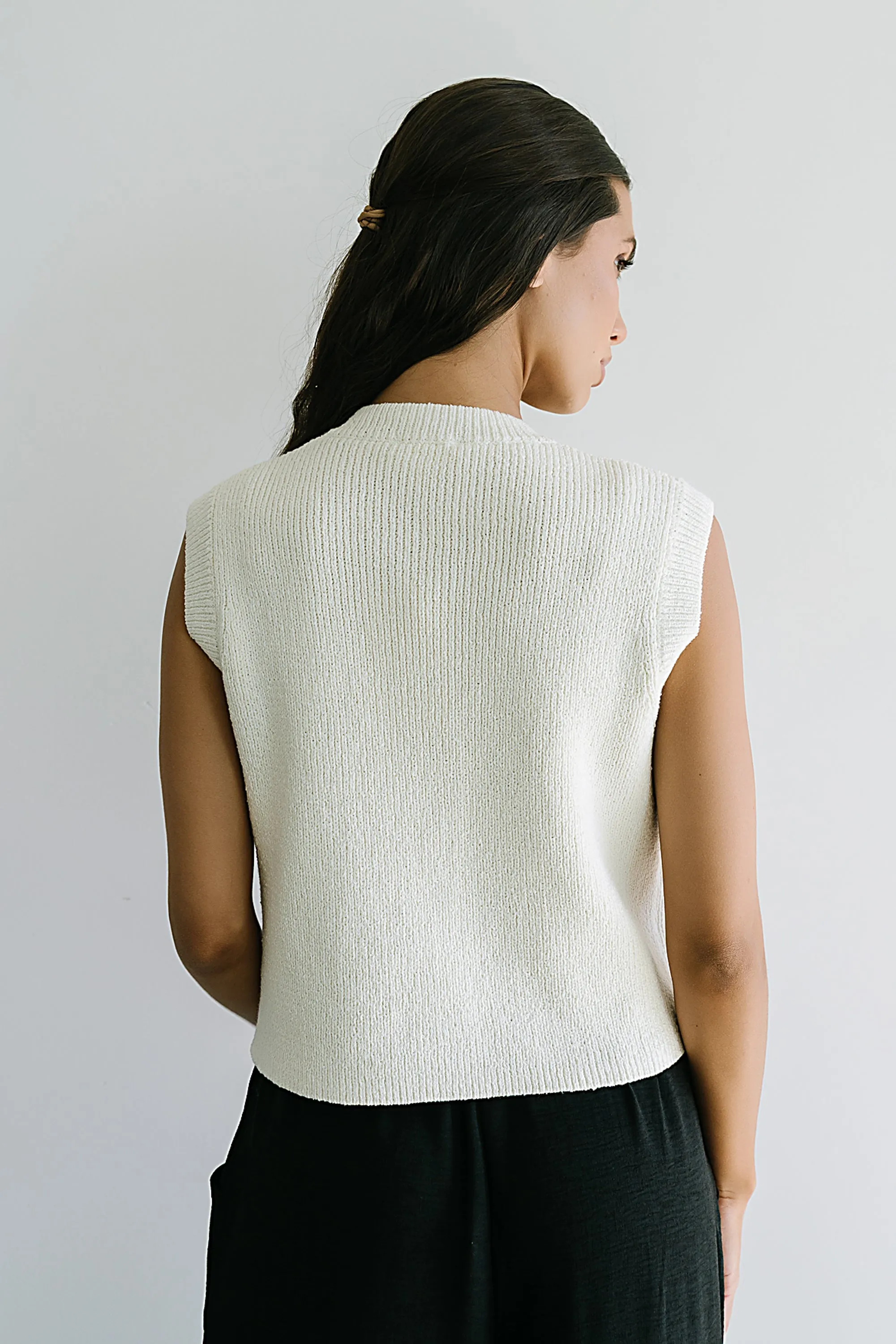 Brooks Knit Vest in Cream sold by bohme product image thumbnail 5