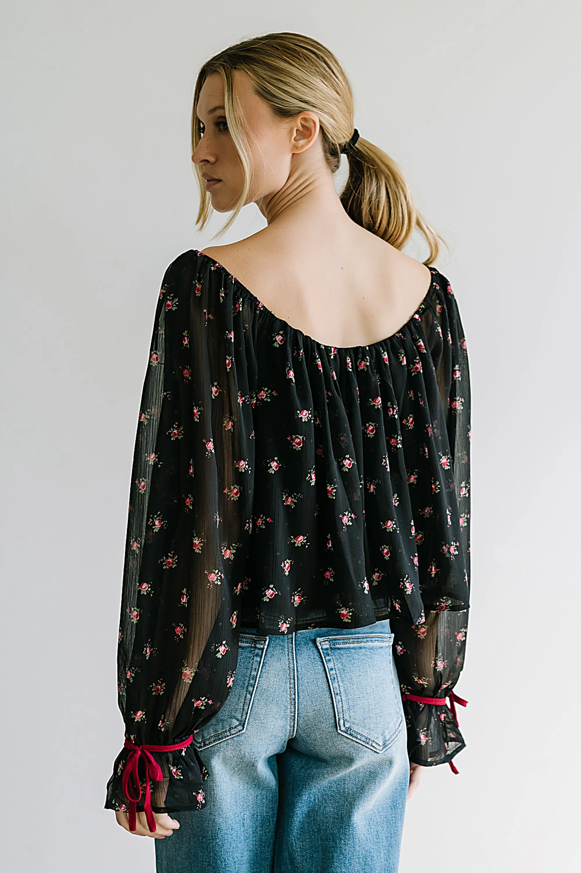 Mateo Floral Crinkle Blouse sold by bohme product image thumbnail 2