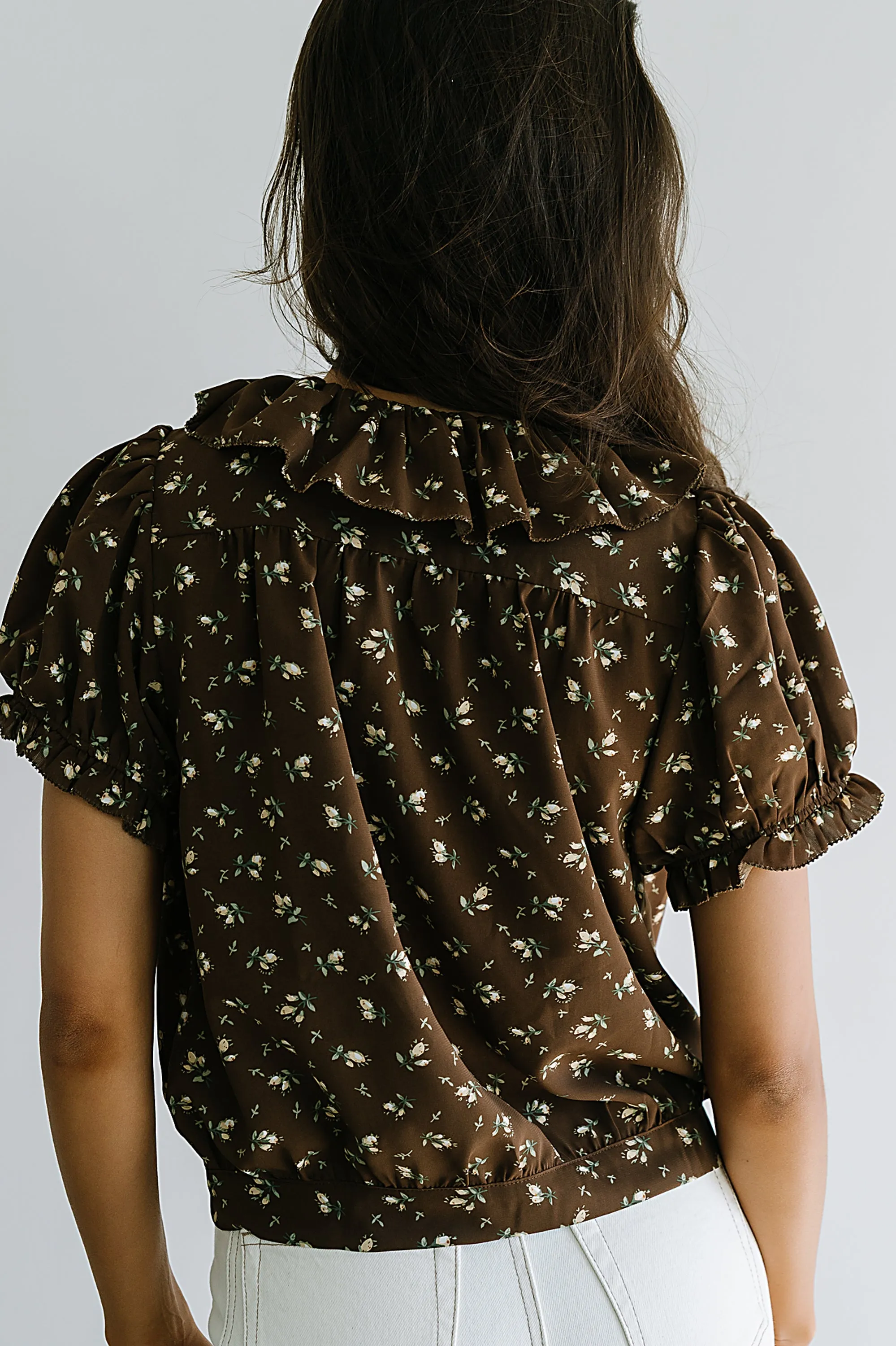 Bennie Collared Blouse in Brown sold by bohme product image thumbnail 2