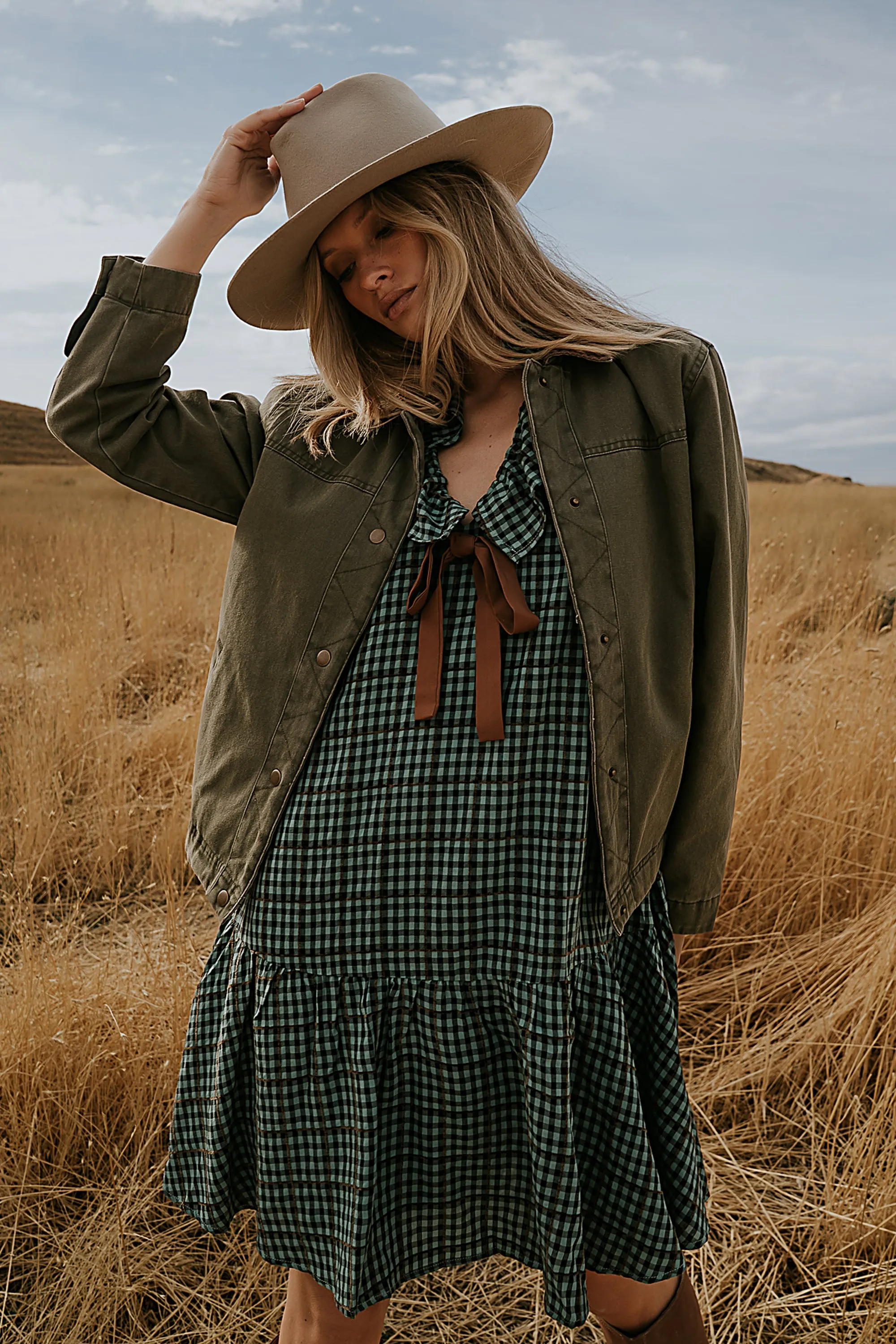 Franklin Gingham Midi Dress sold by bohme product image thumbnail 2