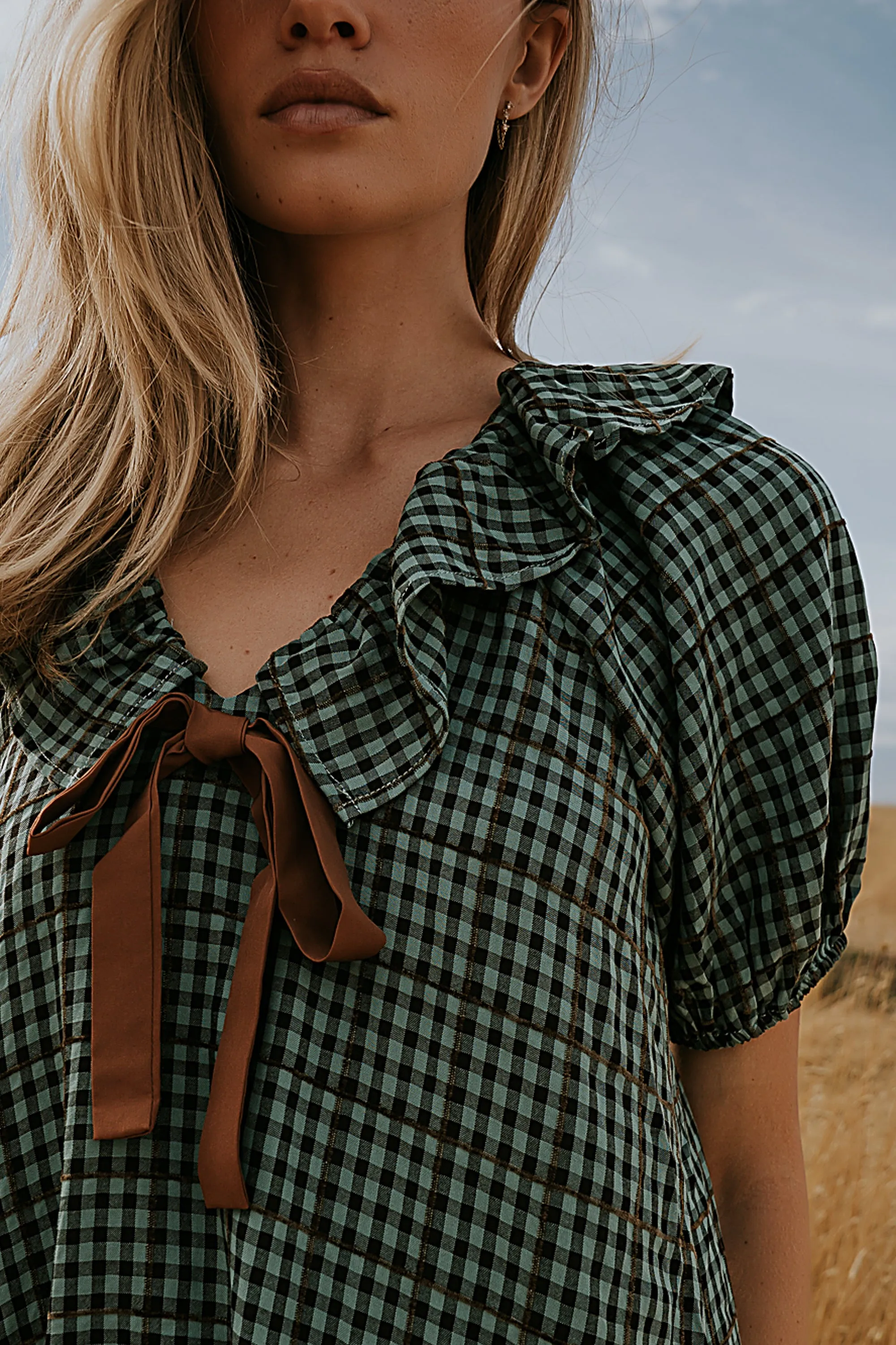 Franklin Gingham Midi Dress sold by bohme product image thumbnail 3