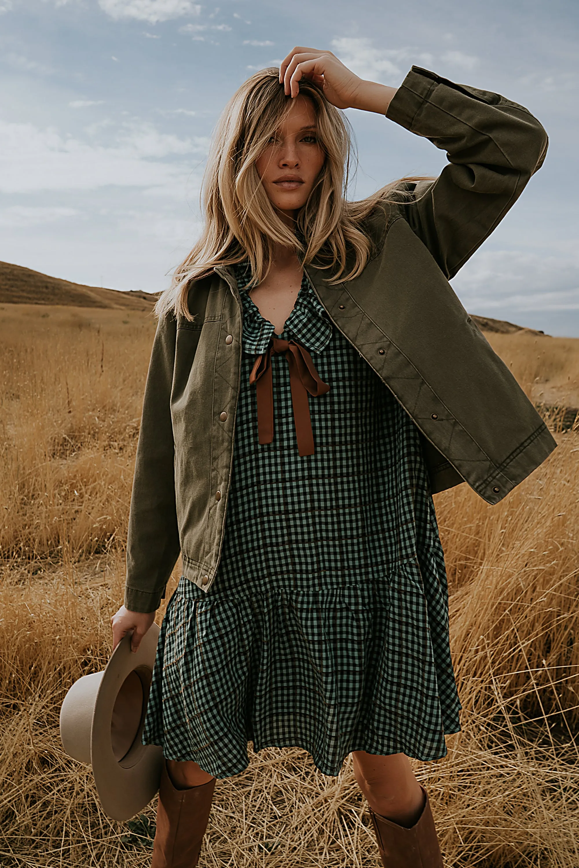 Franklin Gingham Midi Dress sold by bohme product image thumbnail 4