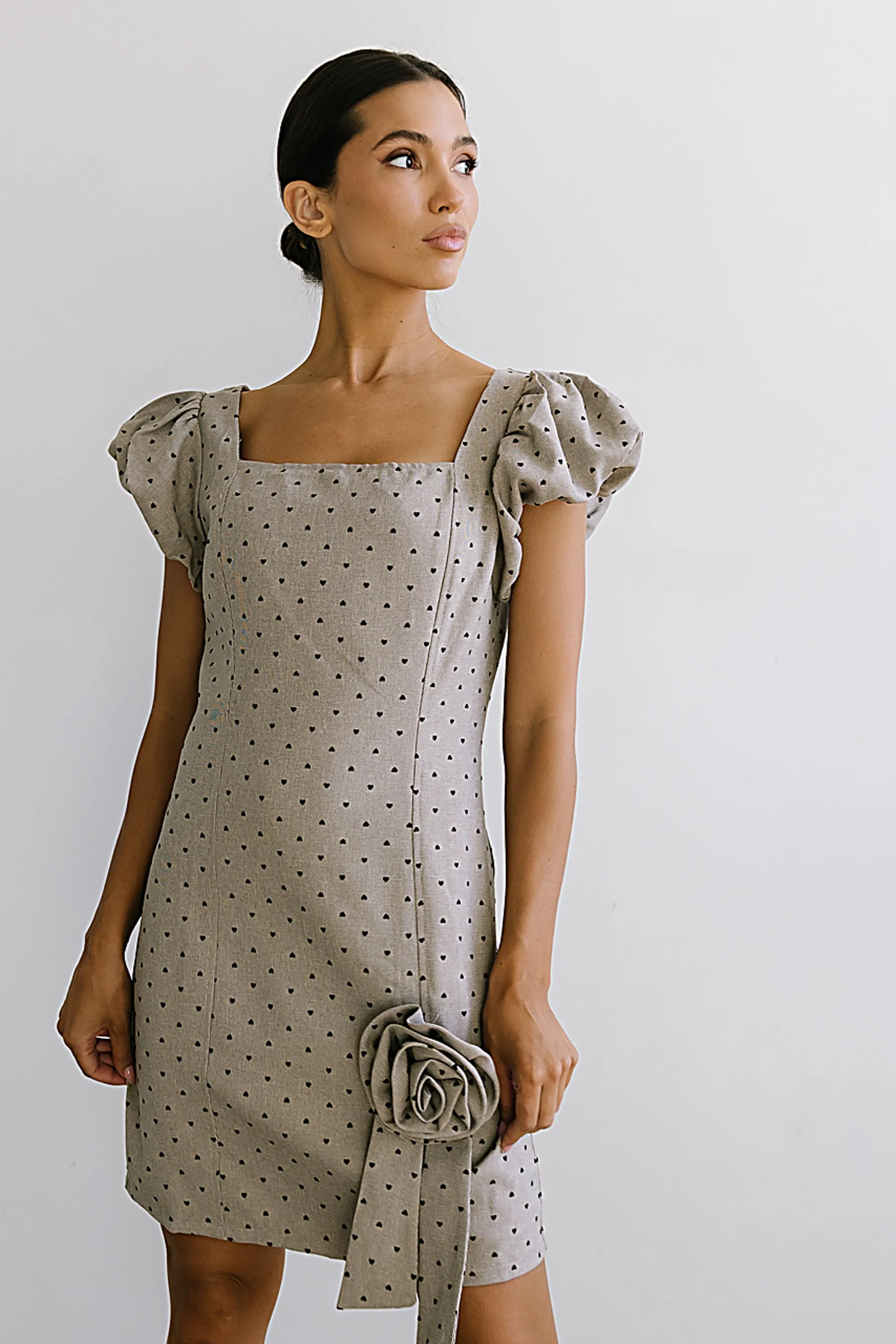 Joana Mini Dress in Taupe sold by bohme product image thumbnail 4