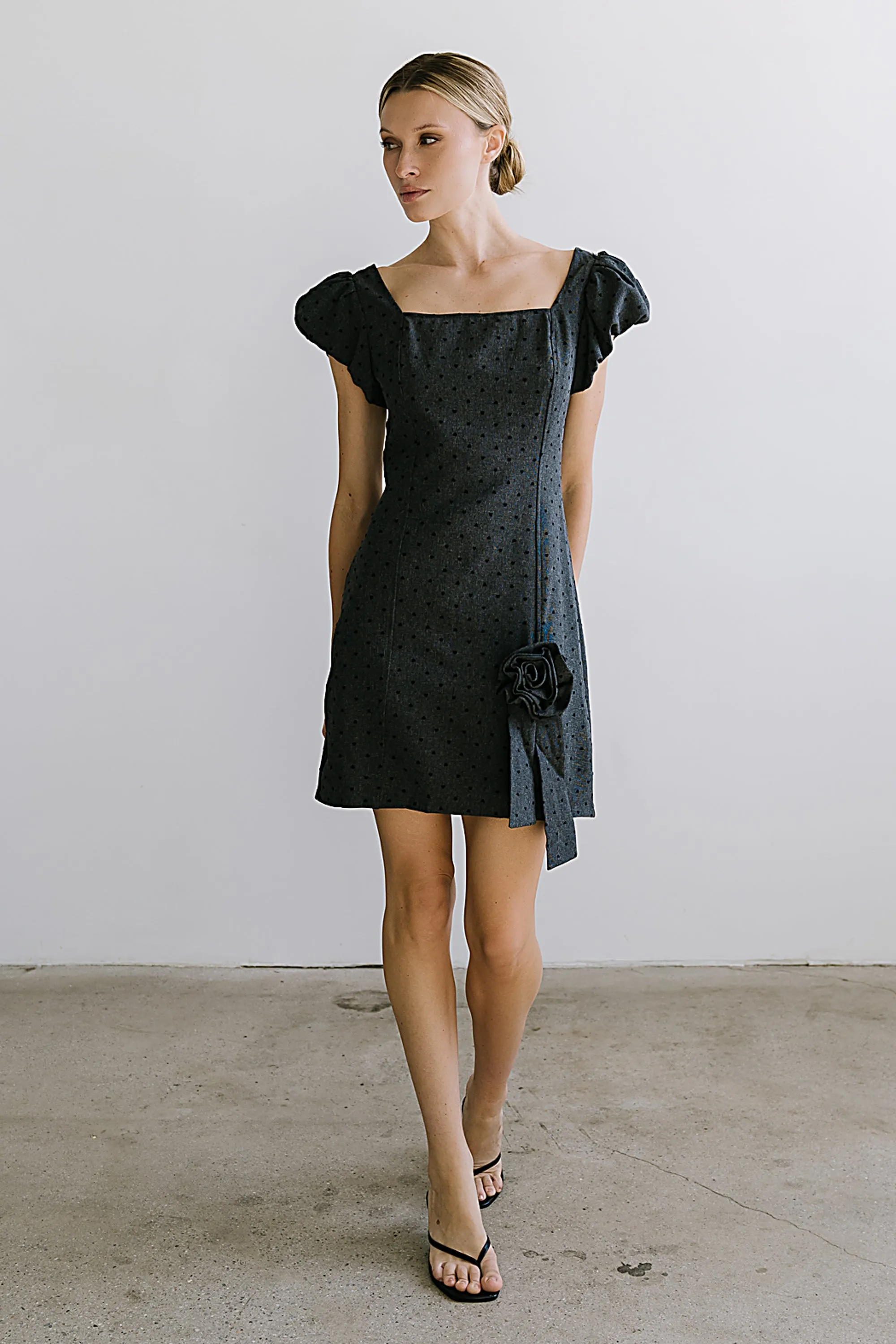 Joana Mini Dress in Charcoal sold by bohme product image thumbnail 4