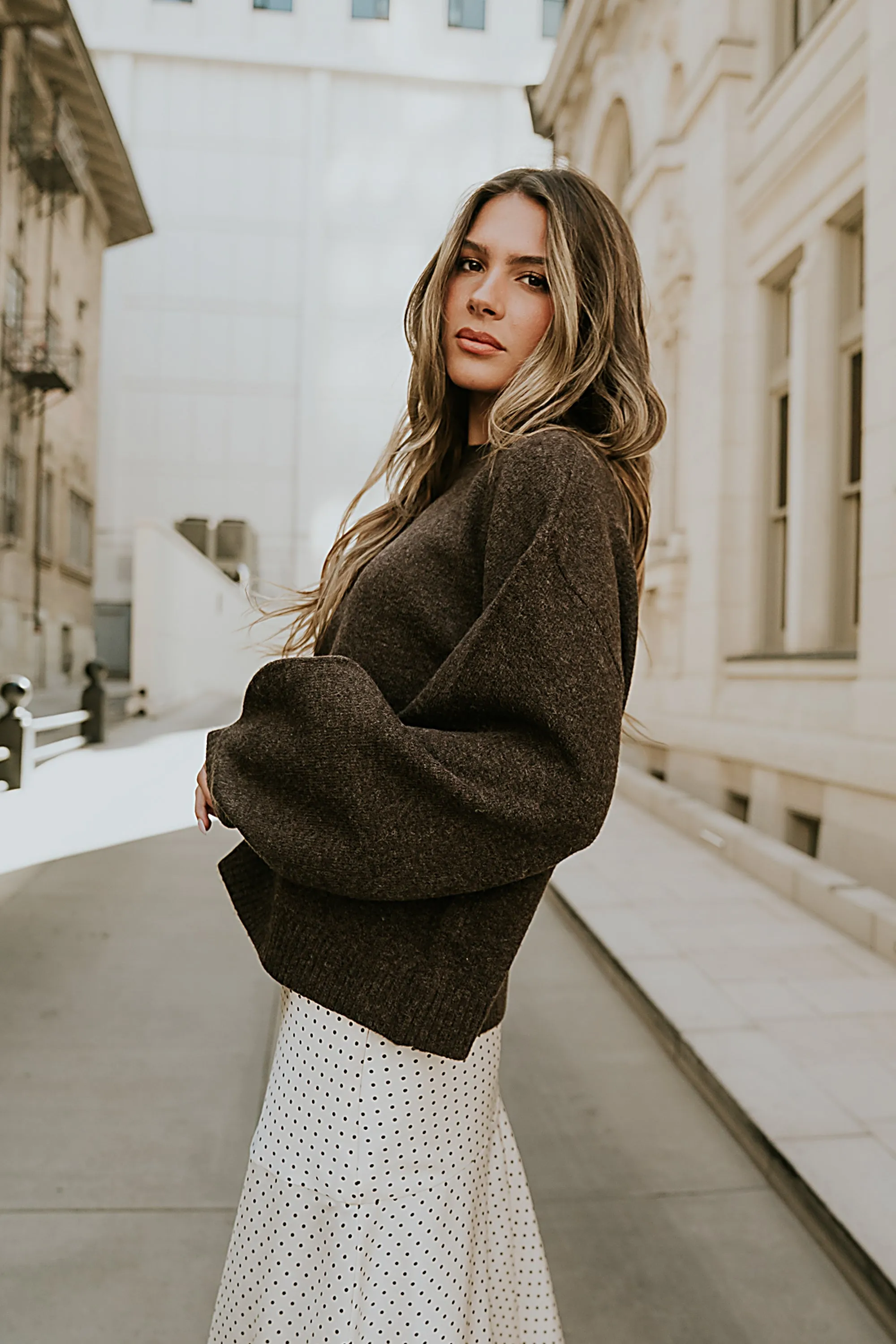 Josey Oversized Sweater in Brown sold by bohme product image thumbnail 4