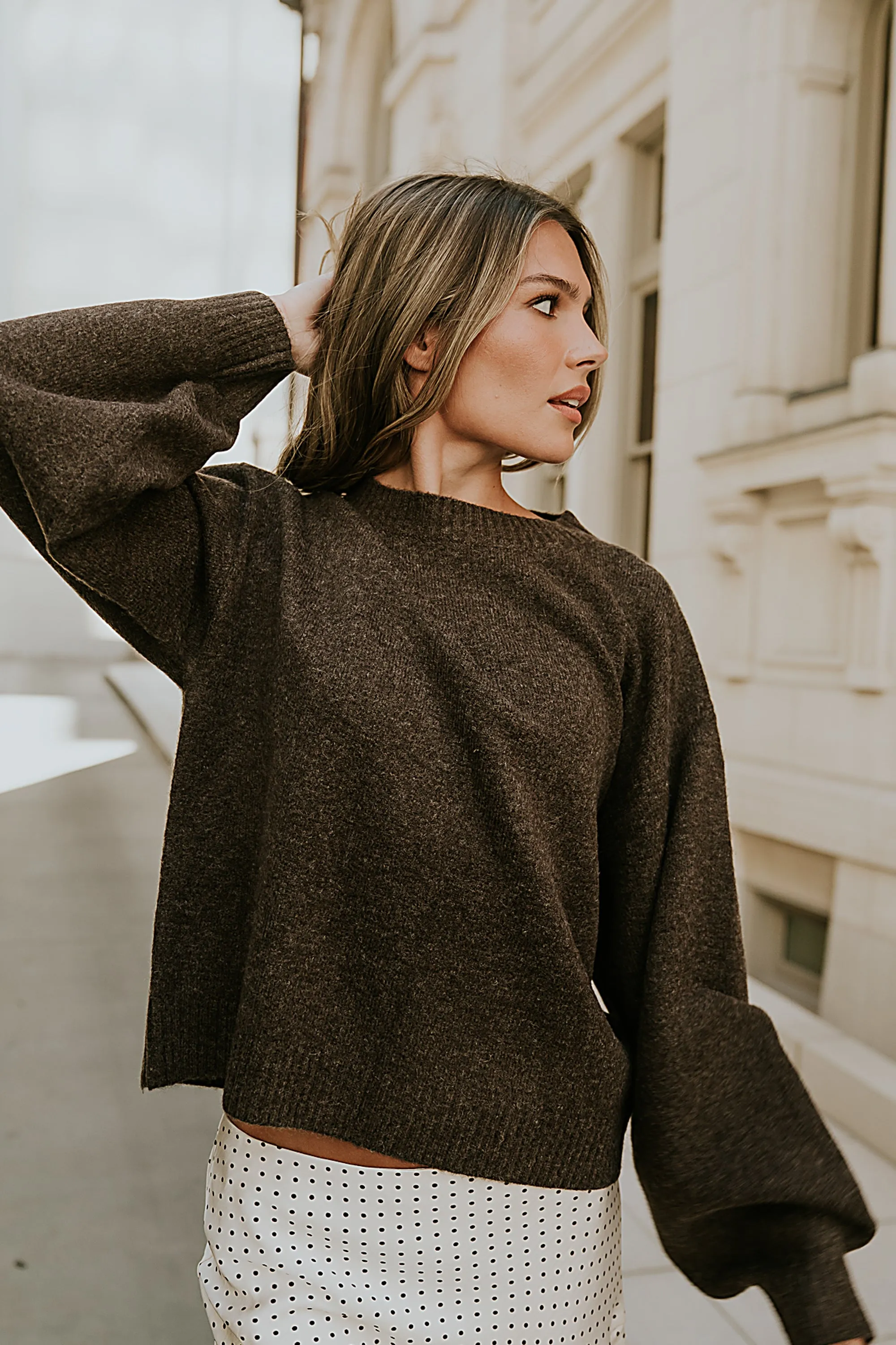 Josey Oversized Sweater in Brown sold by bohme product image thumbnail 2