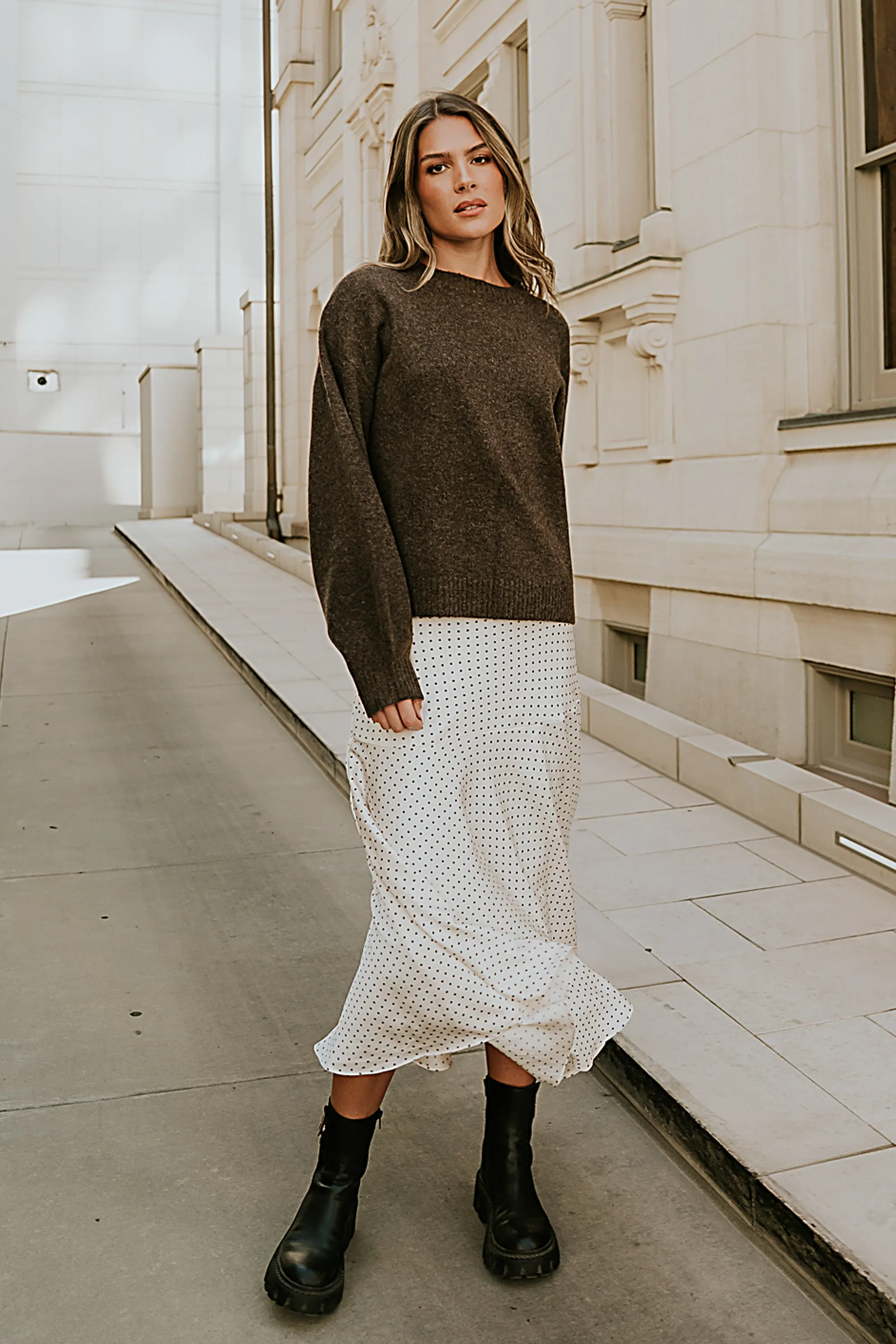 Josey Oversized Sweater in Brown sold by bohme product image thumbnail 3