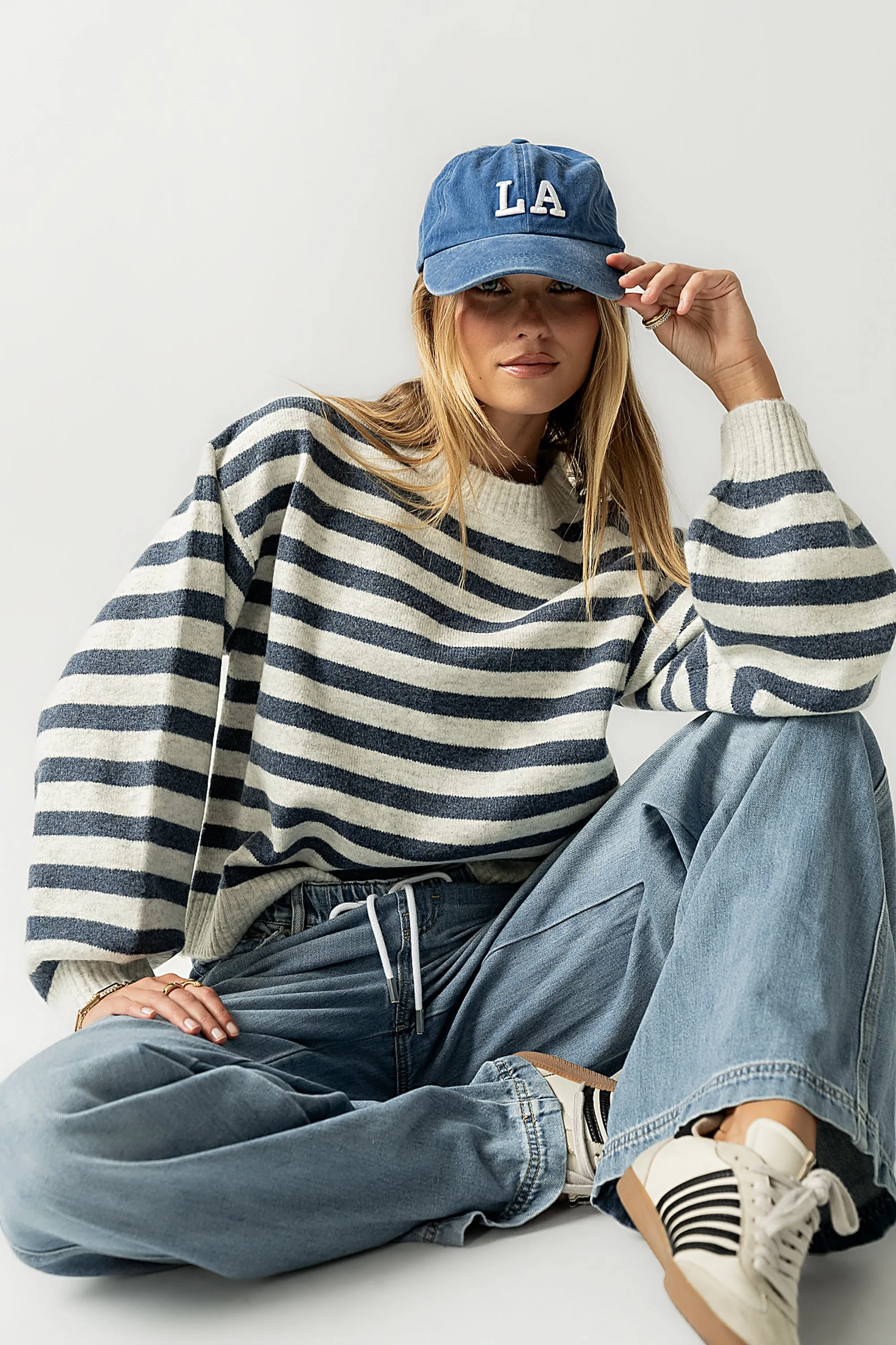 Josey Oversized Sweater in Blue sold by bohme product image thumbnail 4