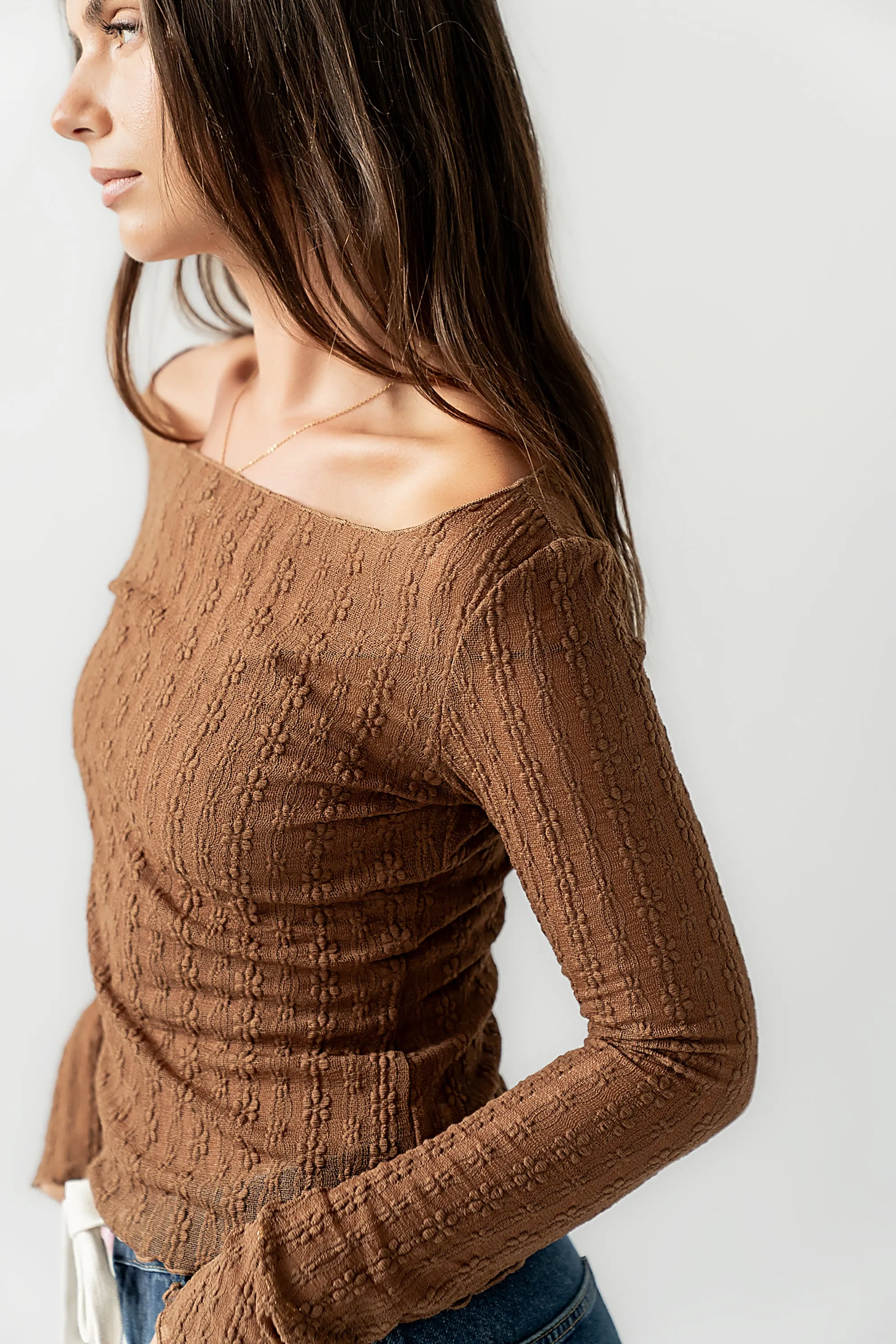 Rachel Lace Top in Camel sold by bohme product image thumbnail 2