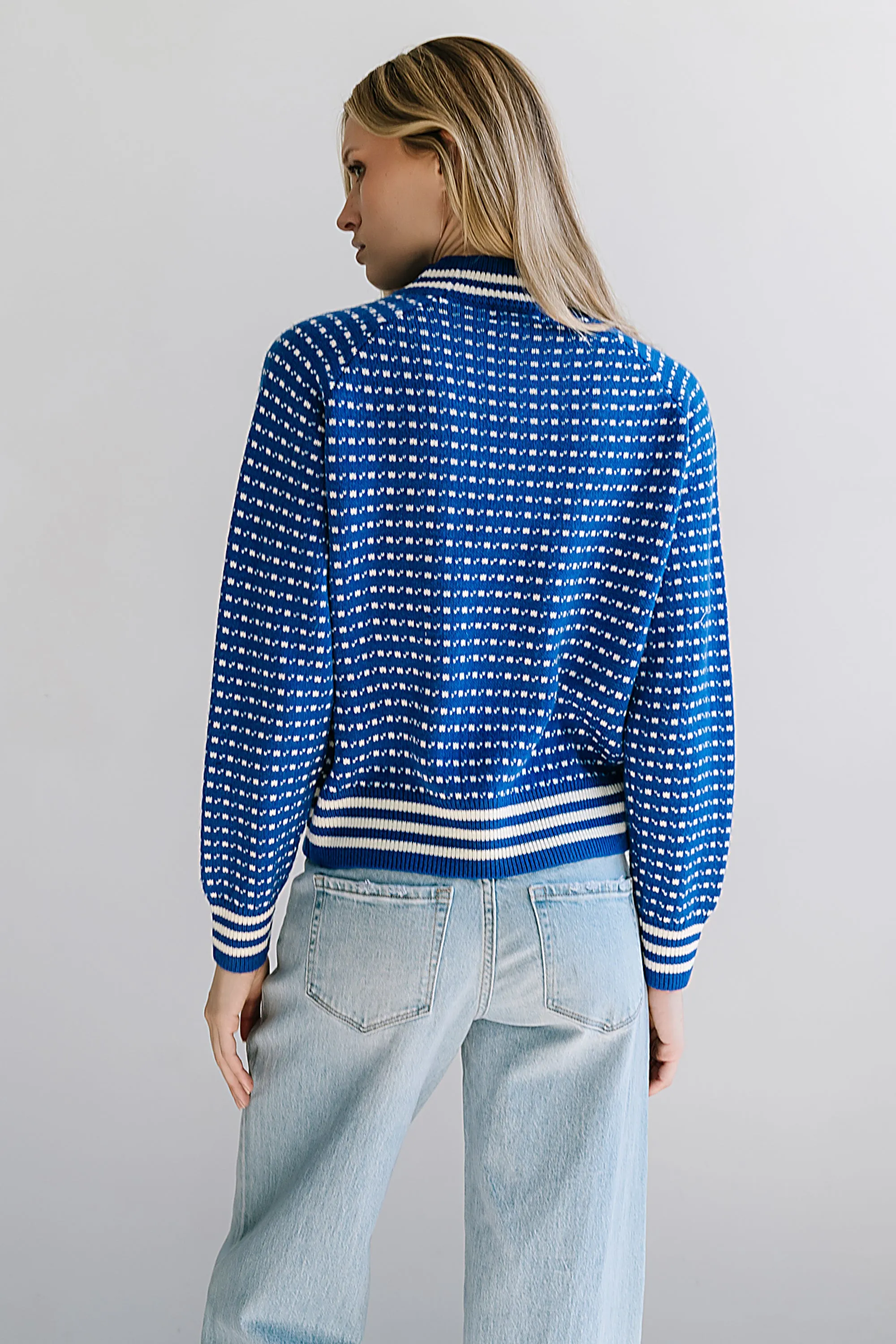 Monroe Knit Sweater in Blue - FINAL SALE sold by bohme product image thumbnail 4