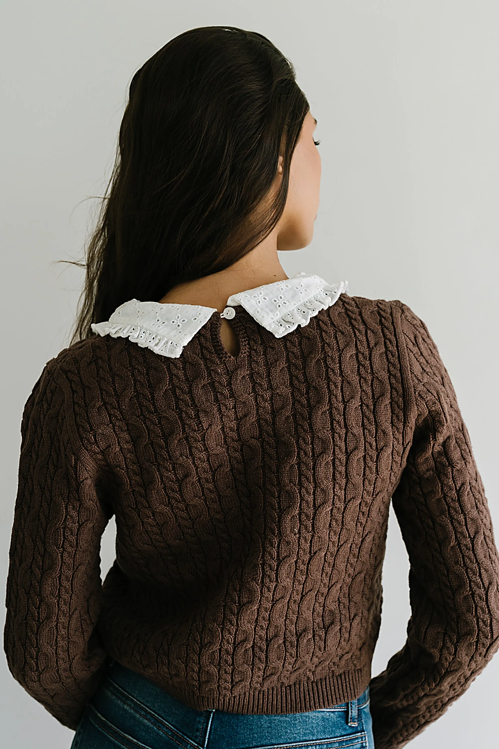Hayley Collared Sweater in Brown sold by bohme product image thumbnail 3