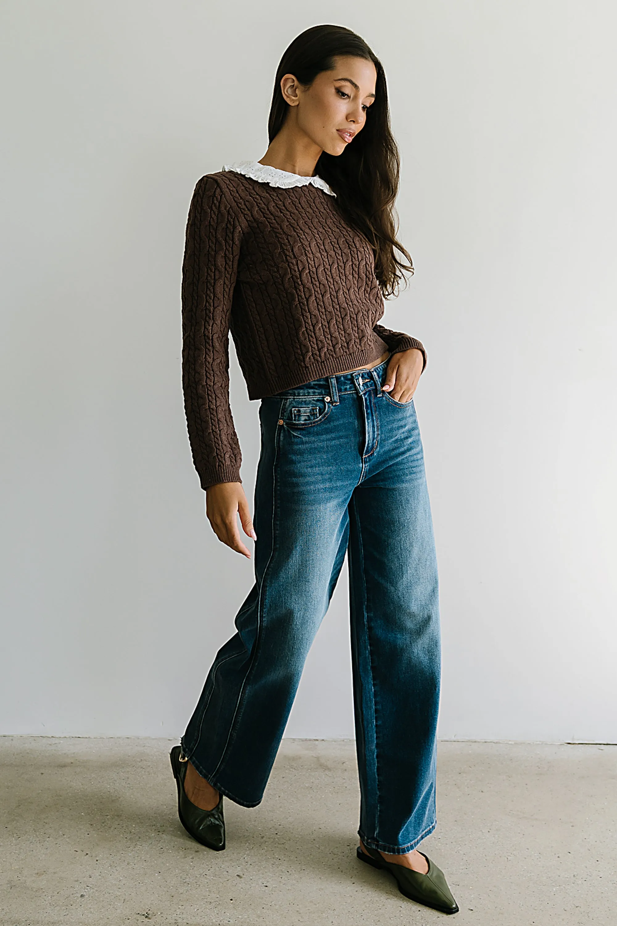 Hayley Collared Sweater in Brown sold by bohme product image thumbnail 4