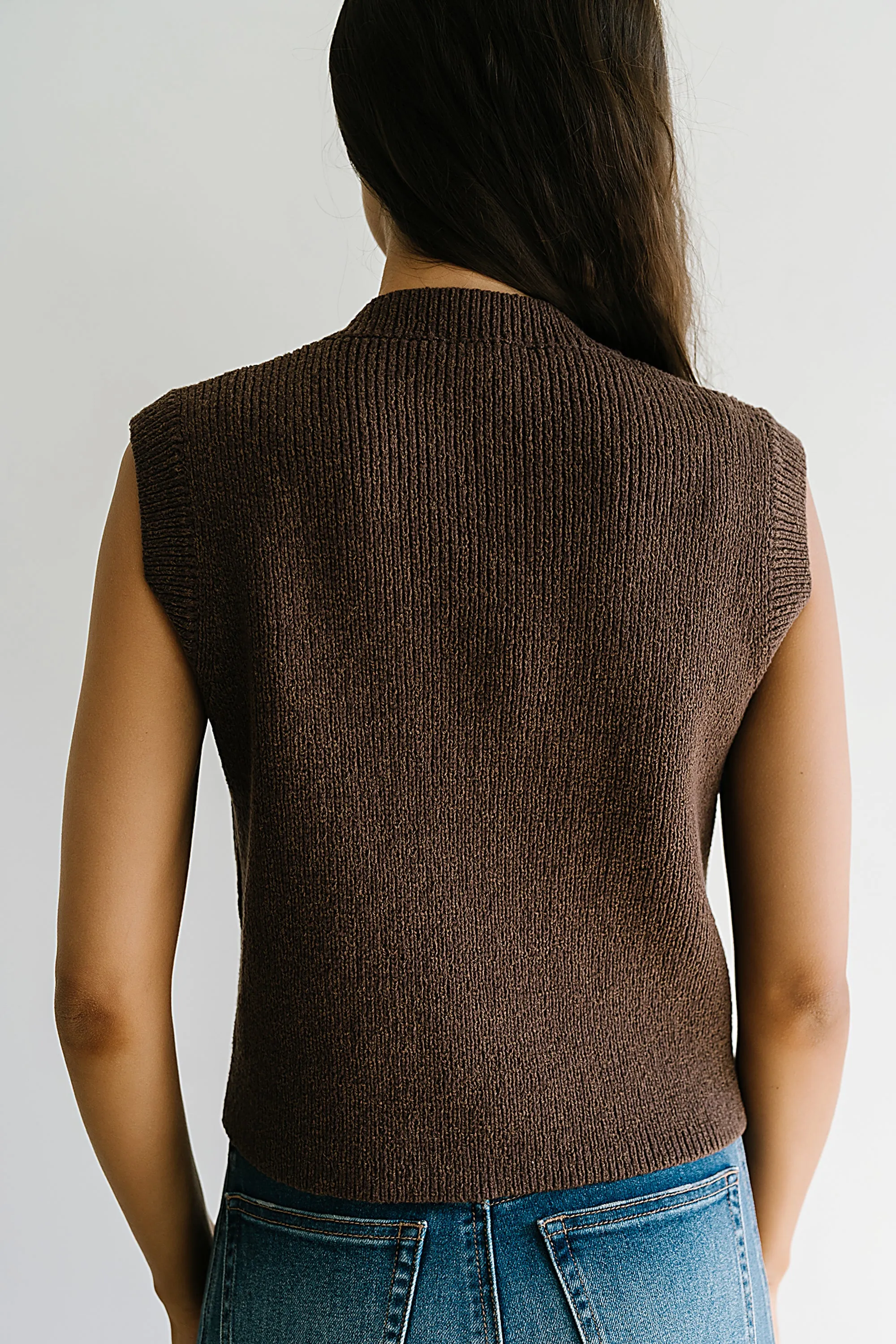 Brooks Knit Vest in Brown sold by bohme product image thumbnail 2