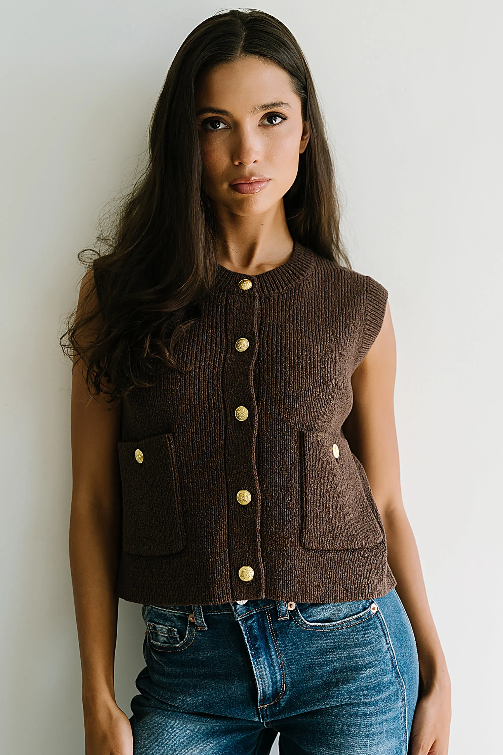 Brooks Knit Vest in Brown sold by bohme product image thumbnail 4