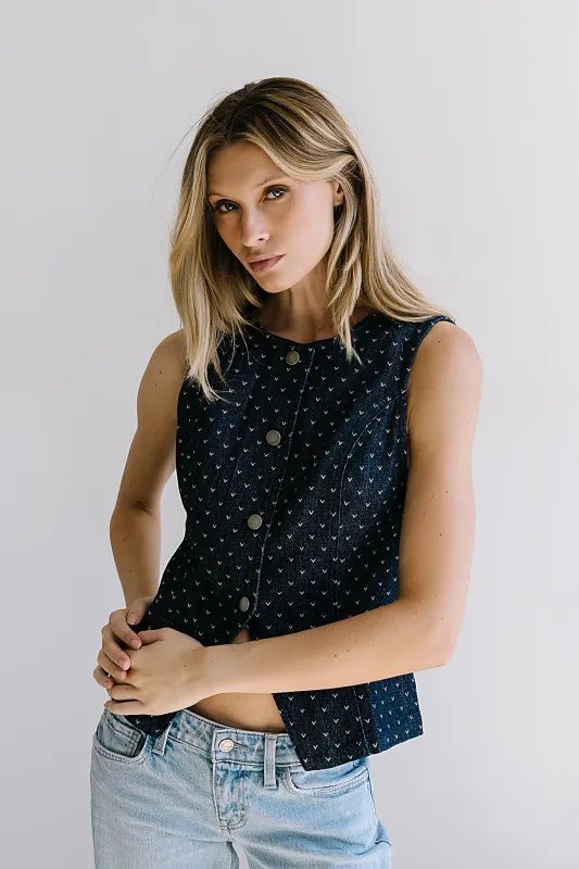 Caroline Denim Vest sold by bohme