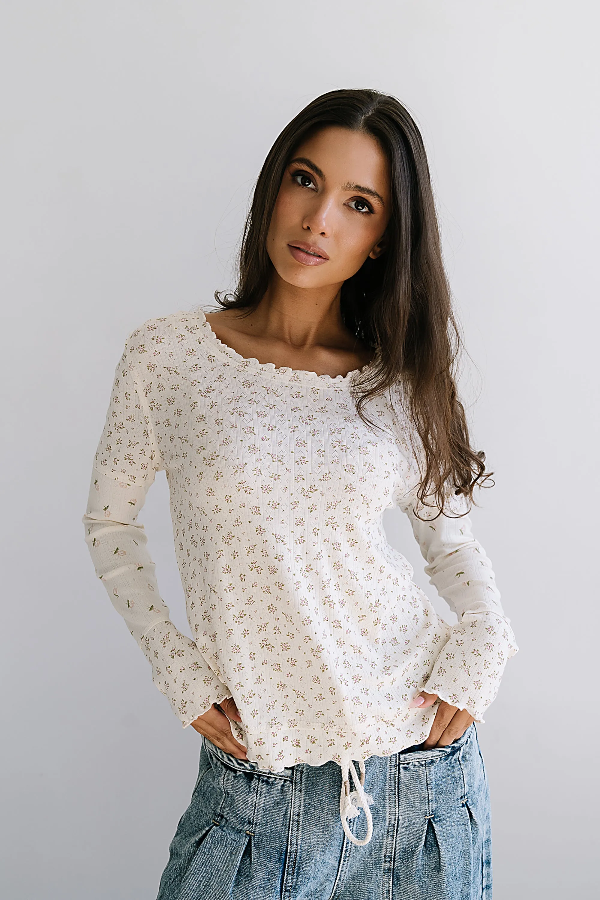 Mylo Floral Top in Blush sold by bohme product image thumbnail 5