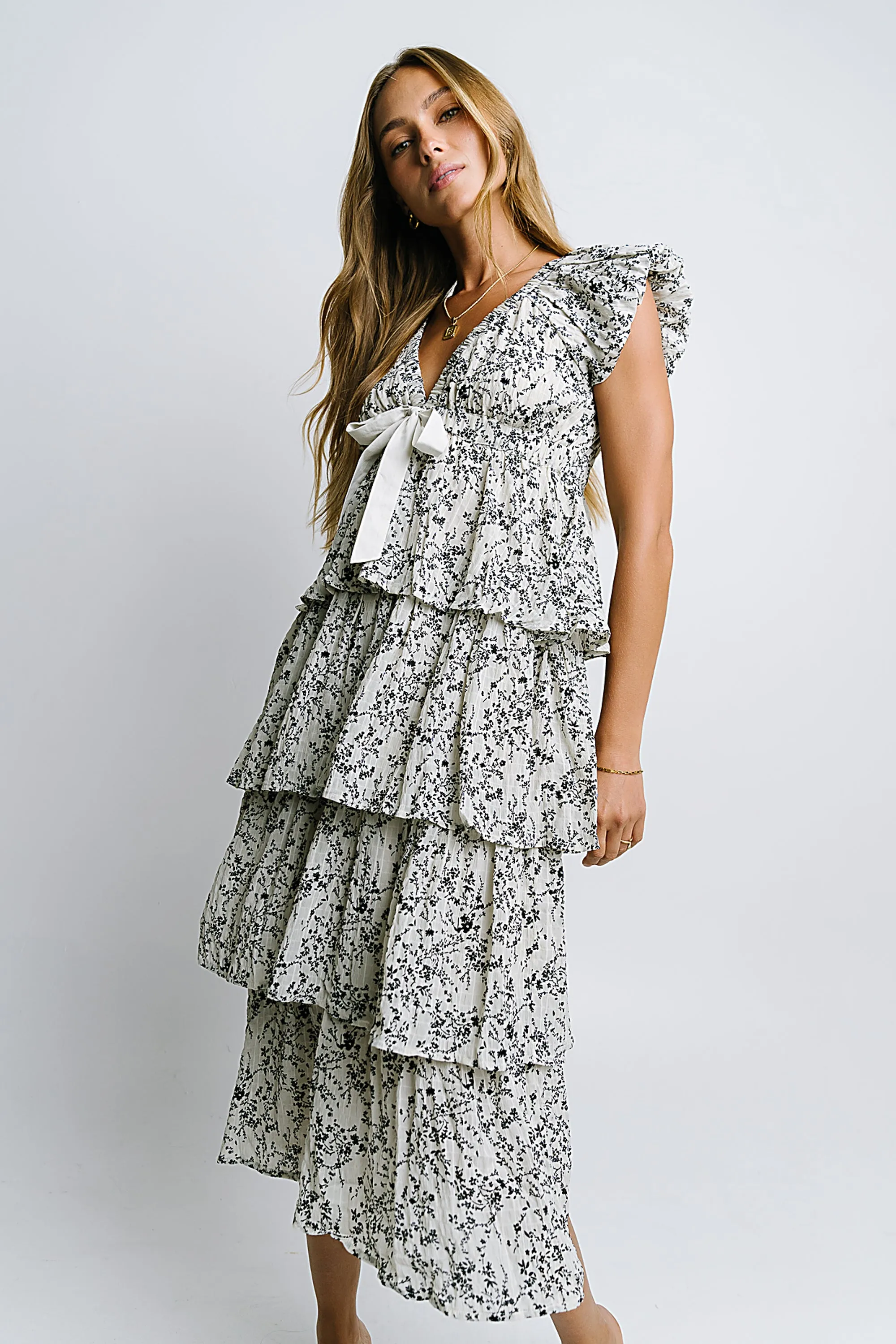 River Ruffle Midi Dress sold by bohme product image thumbnail 5