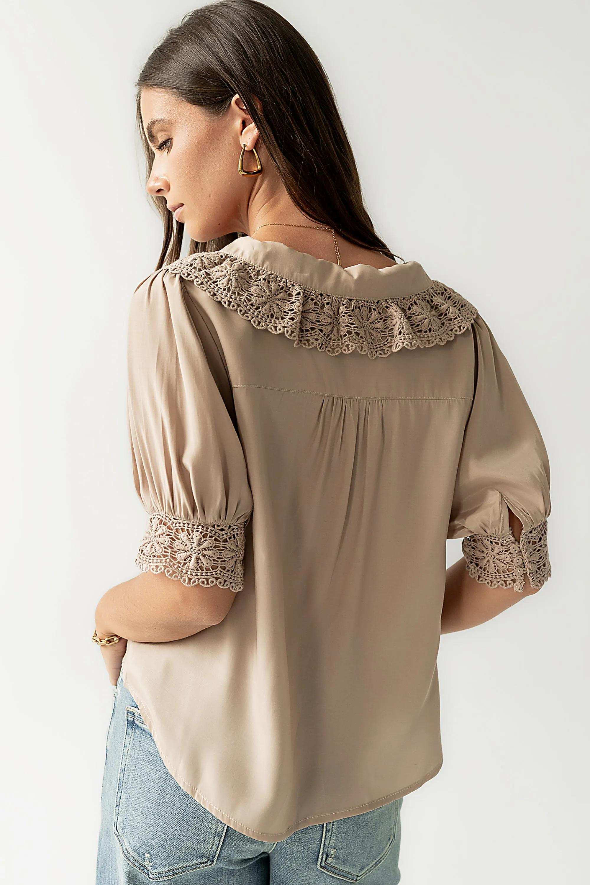 Zayne Button Up in Taupe - FINAL SALE sold by bohme product image thumbnail 5