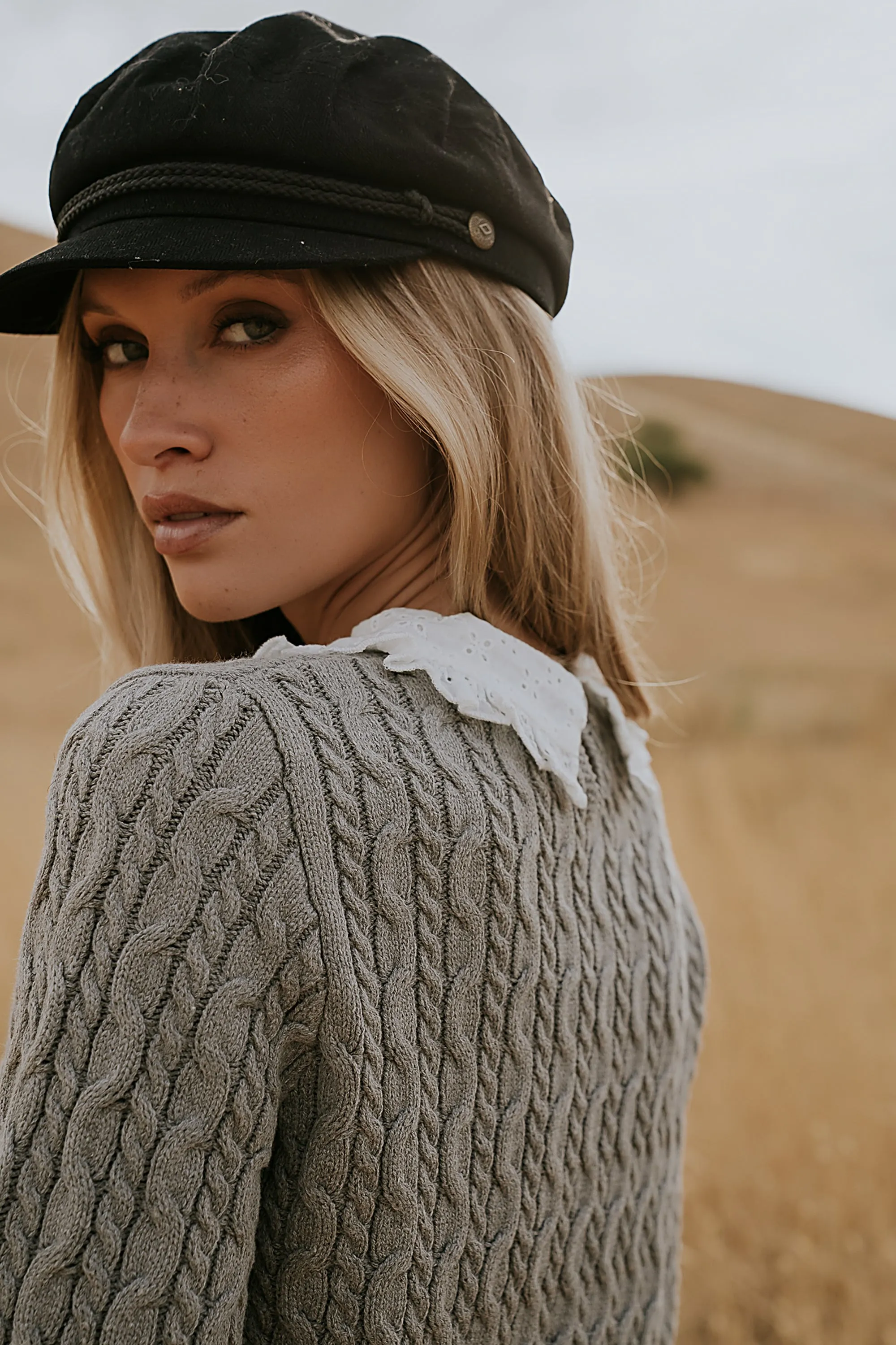 Hayley Collared Sweater in Grey - FINAL SALE sold by bohme product image thumbnail 3