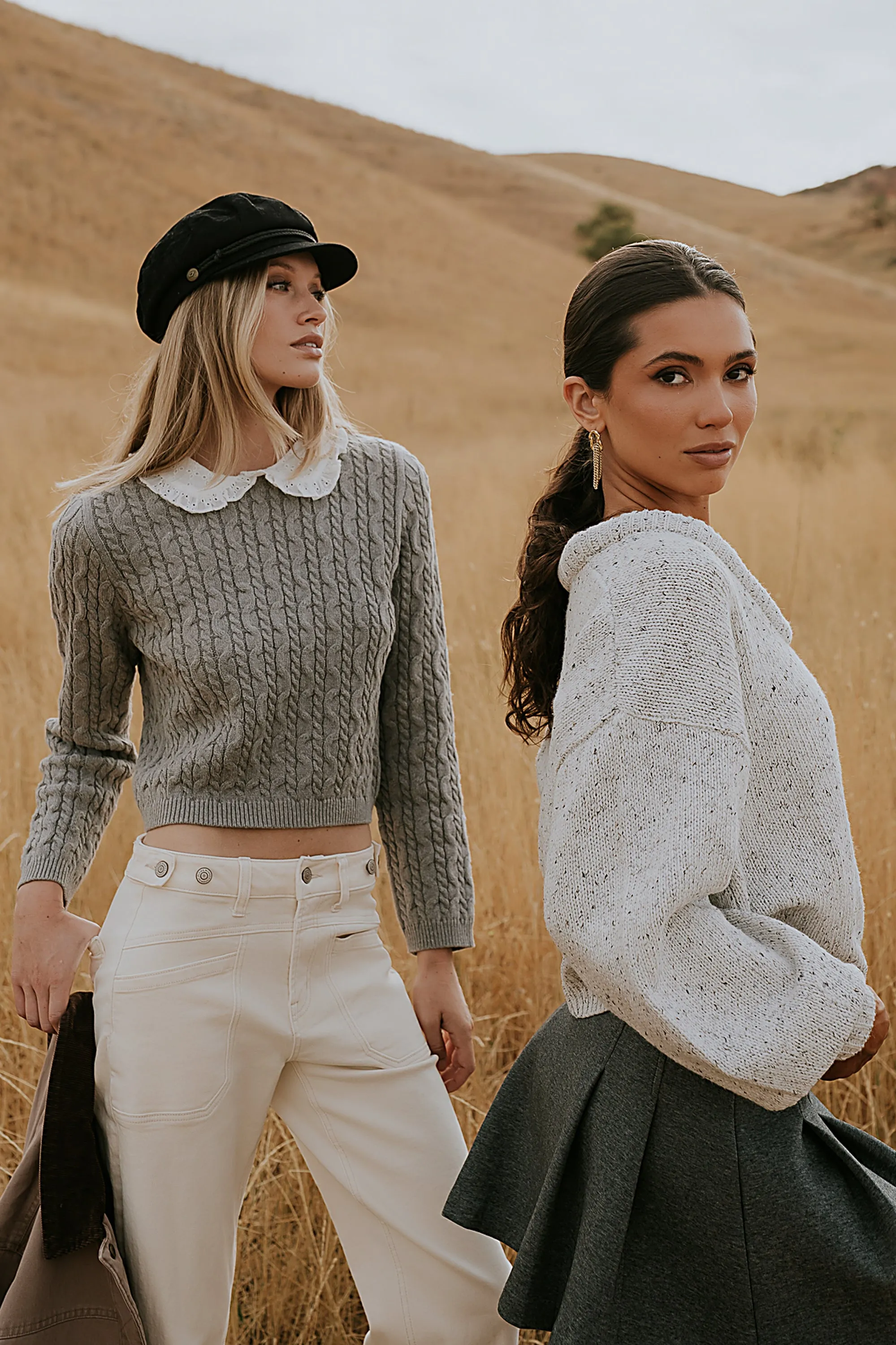 Hayley Collared Sweater in Grey - FINAL SALE sold by bohme product image thumbnail 2