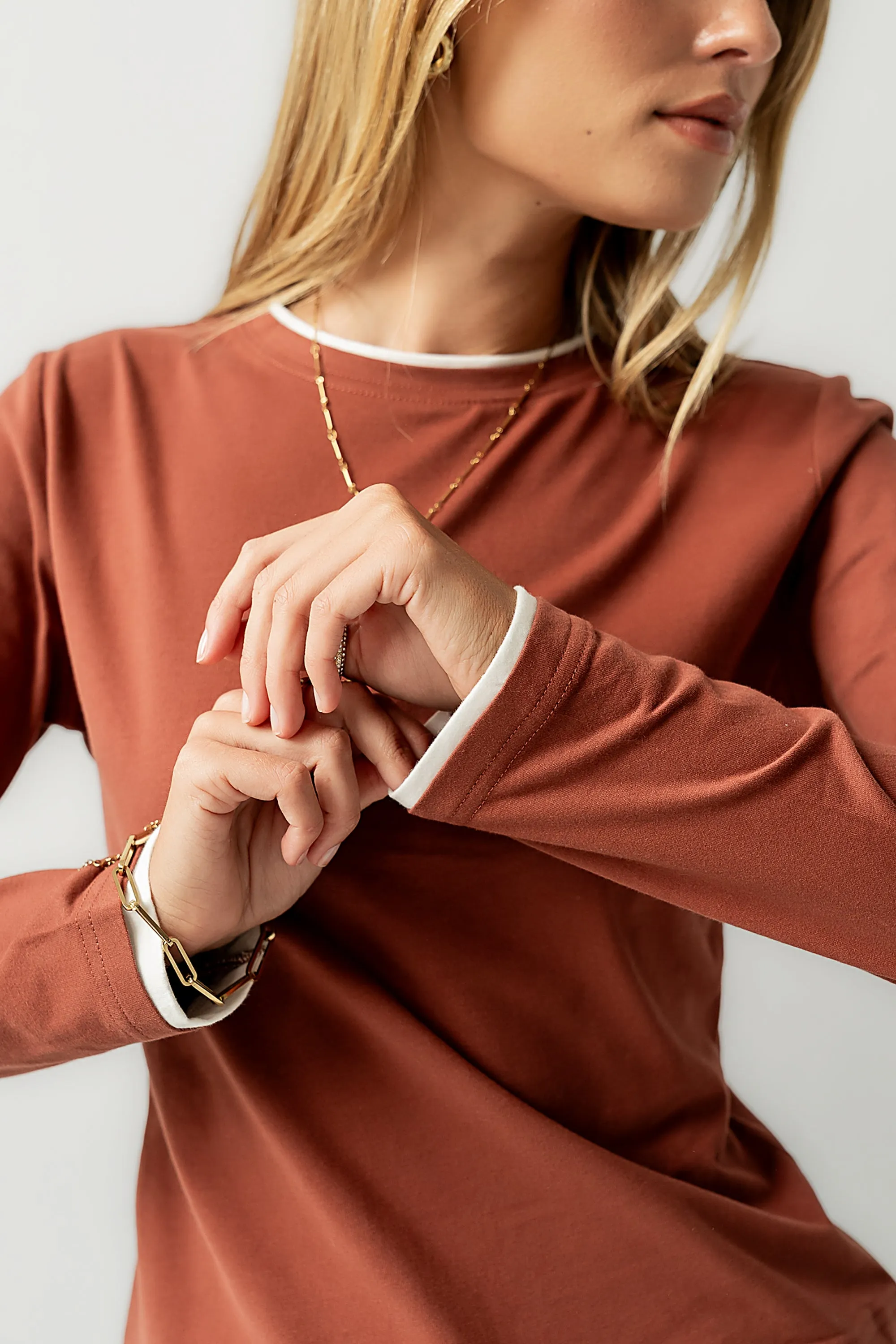 Destiny Double Layer Top in Rust sold by bohme product image thumbnail 4