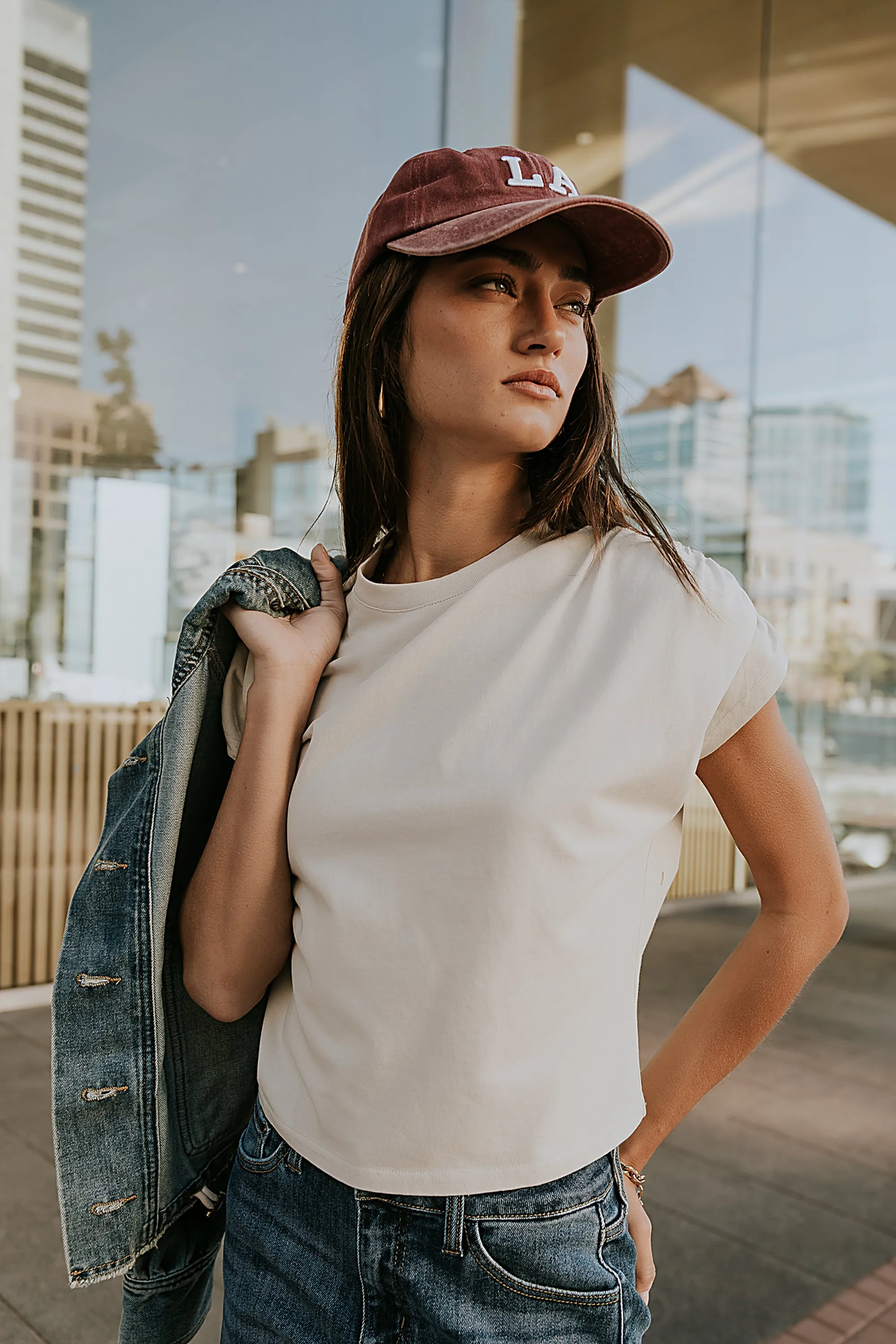 Noelle Ruched Top in Ecru sold by bohme