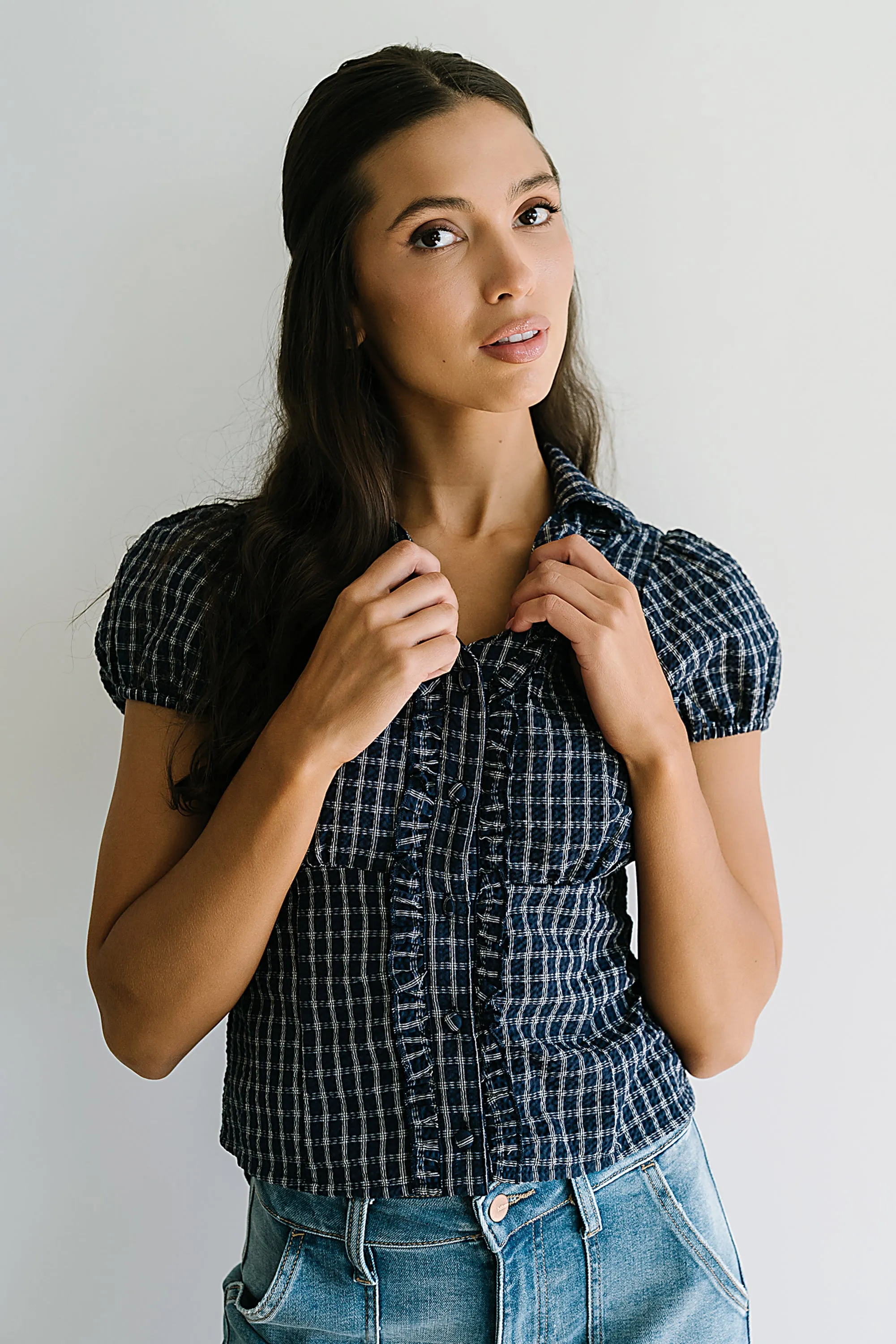 Bethany Plaid Blouse sold by bohme product image thumbnail 3