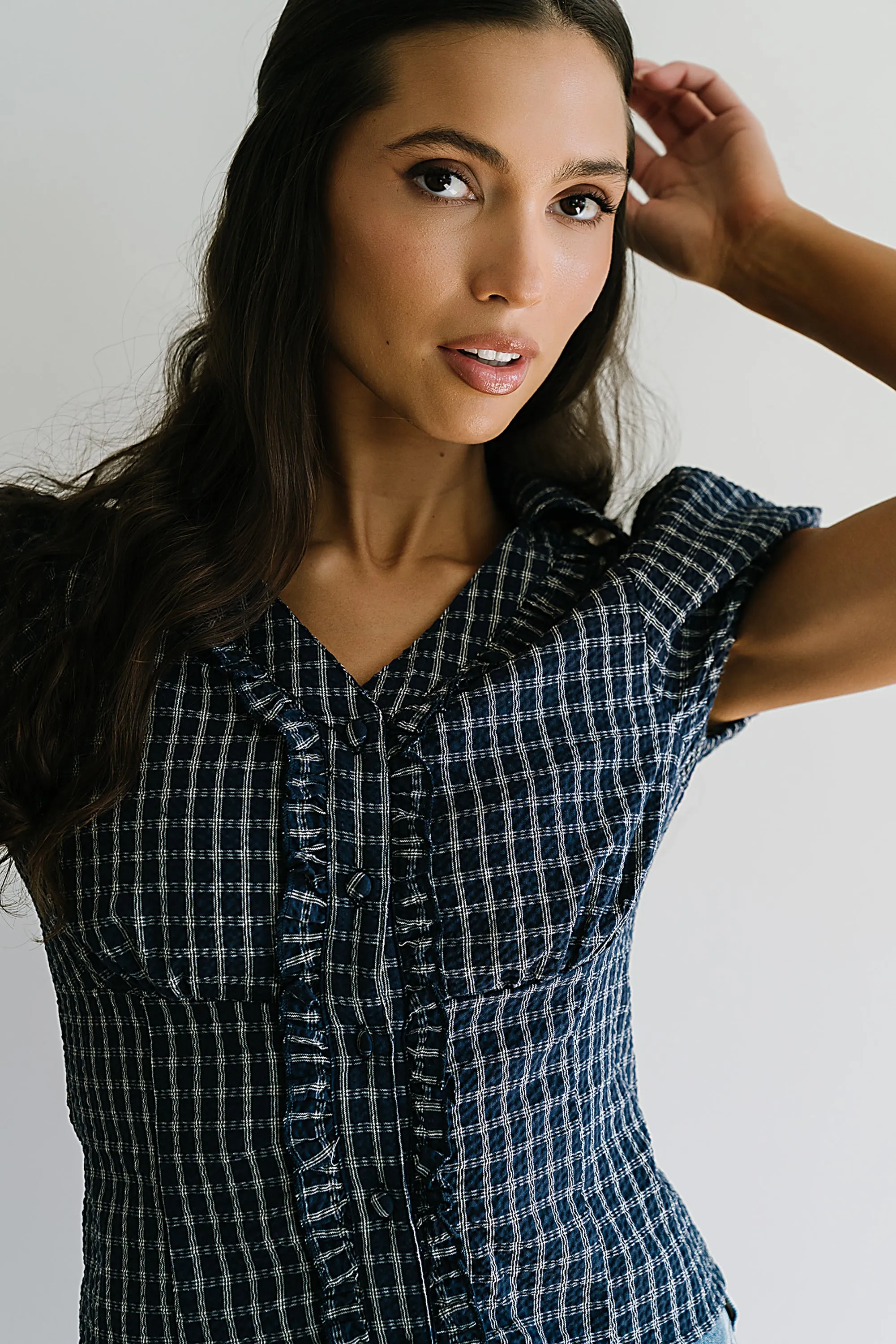 Bethany Plaid Blouse sold by bohme product image thumbnail 5
