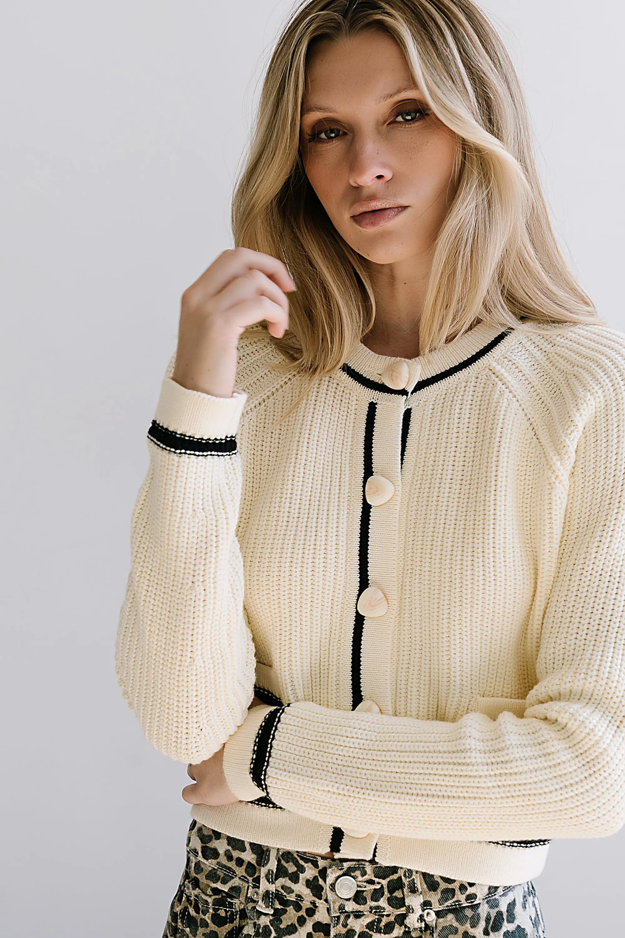 Karmella Contrast Cardigan sold by bohme product image thumbnail 4