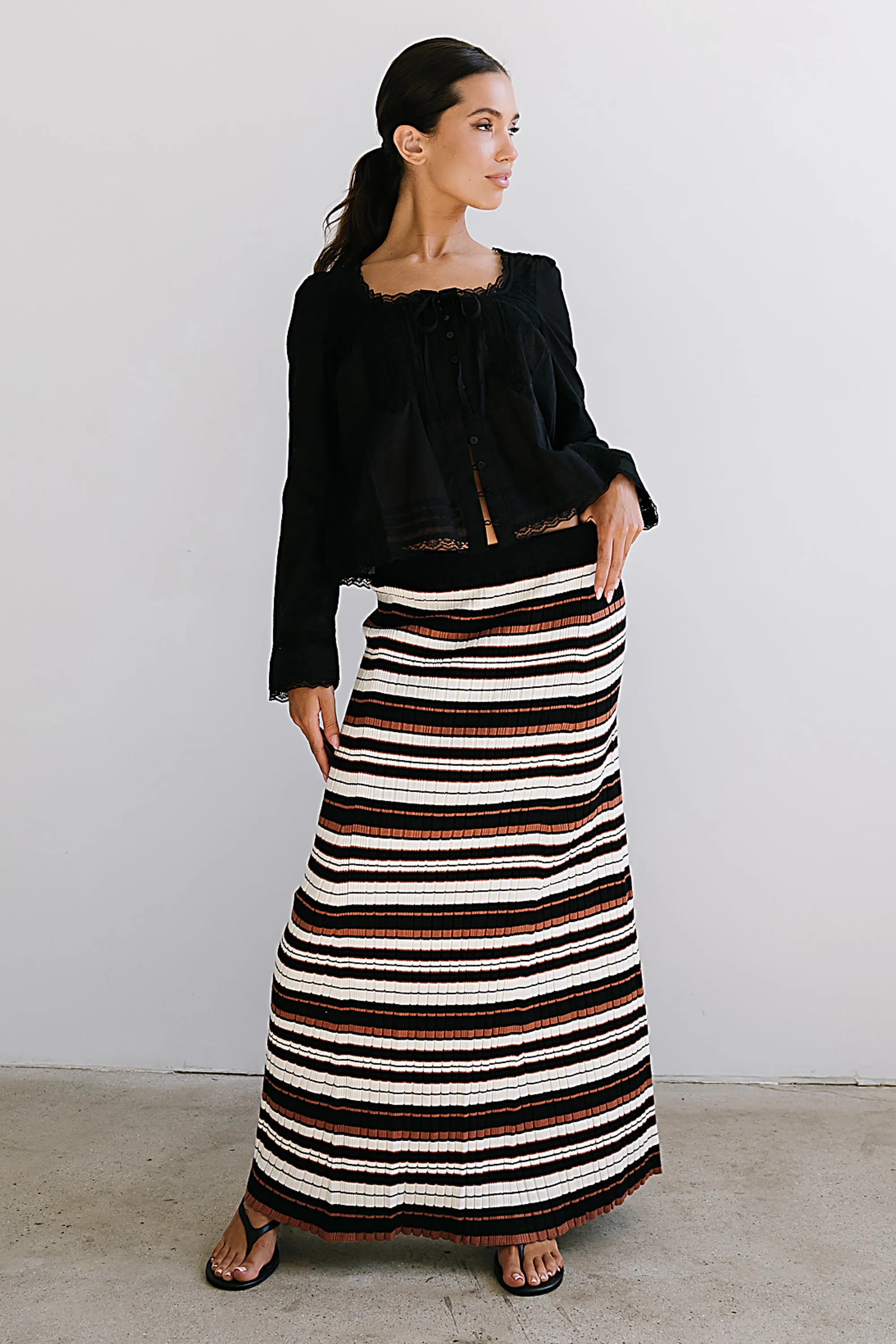 Anne Striped Maxi Skirt - FINAL SALE sold by bohme product image thumbnail 3