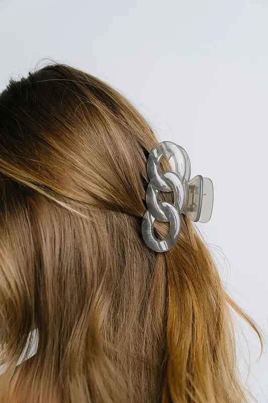 Jenny Claw Clip in Grey sold by bohme