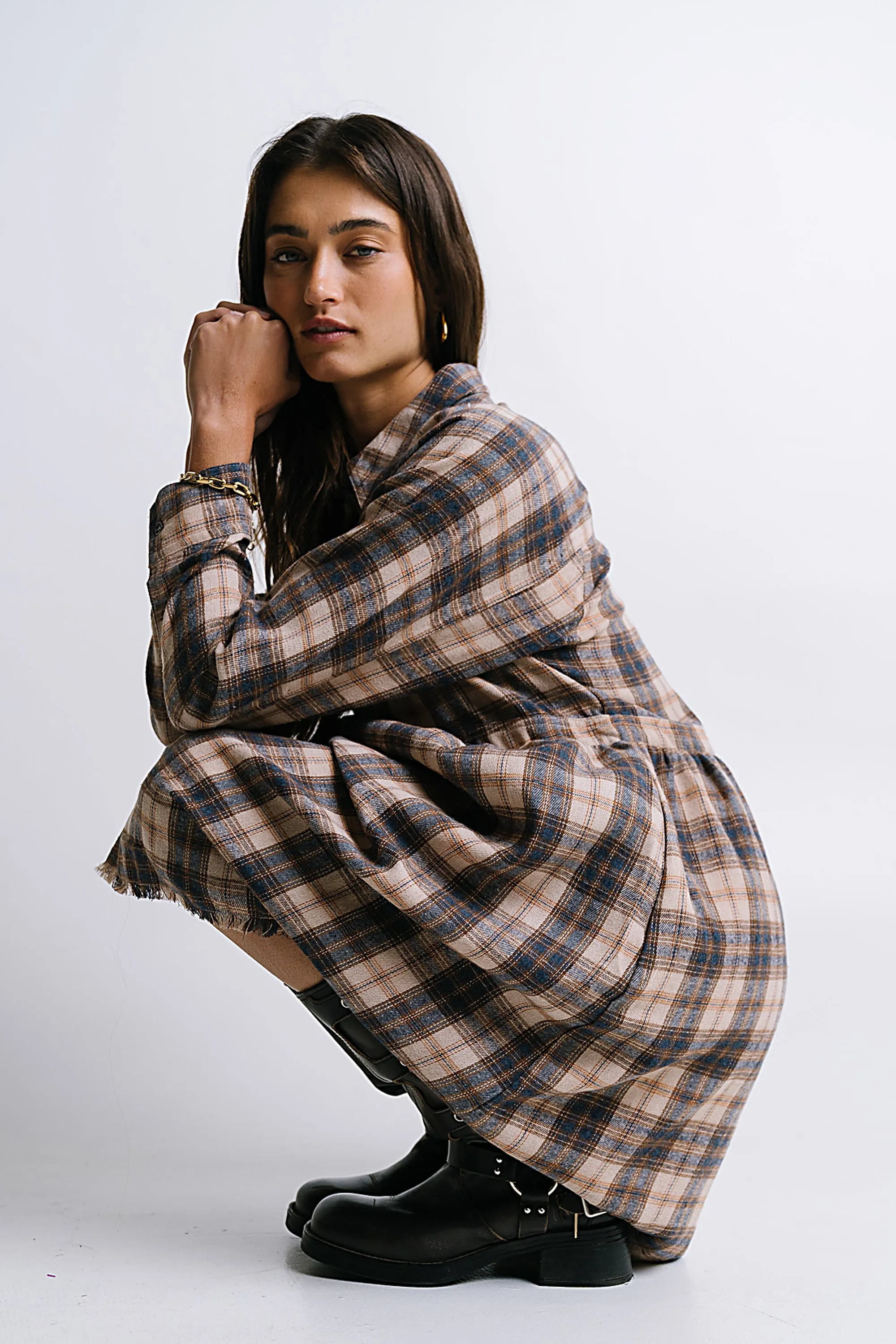 Karrie Plaid Mini Dress sold by bohme product image thumbnail 4