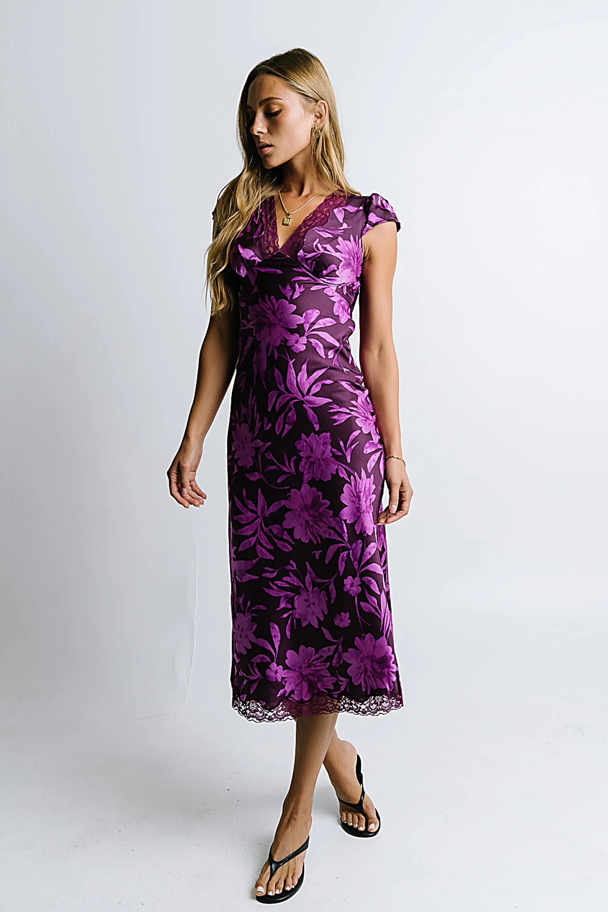 Cashe Lace Trim Maxi Dress sold by bohme product image thumbnail 4