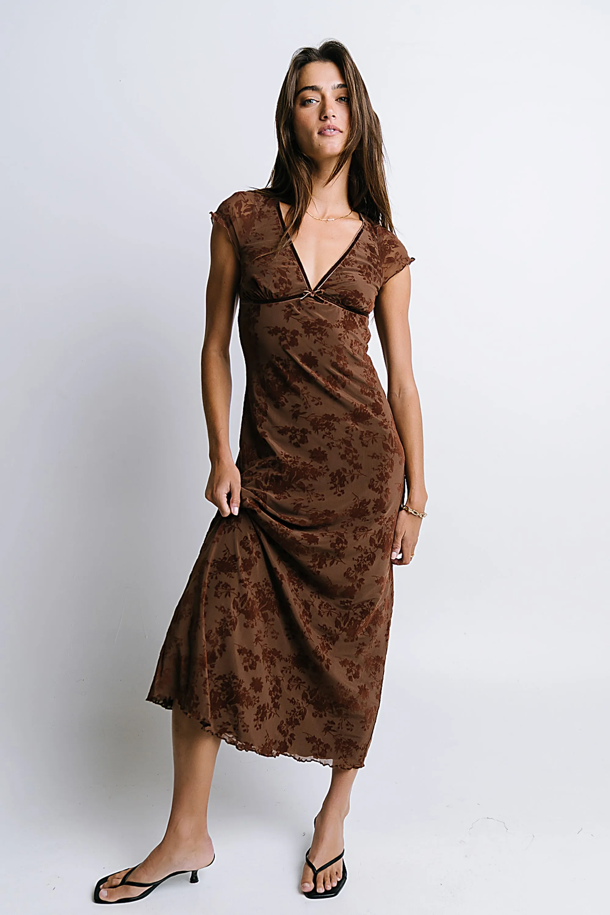 Maggie Floral Midi Dress sold by bohme