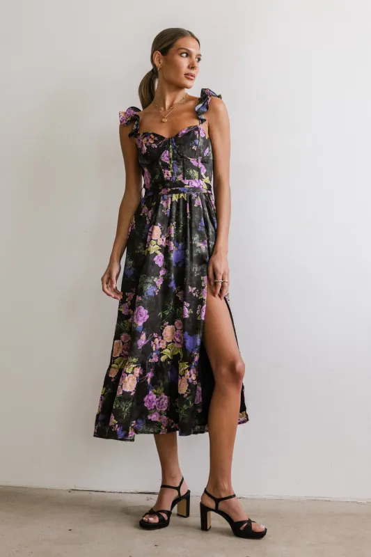 Florence Floral Midi Dress sold by bohme