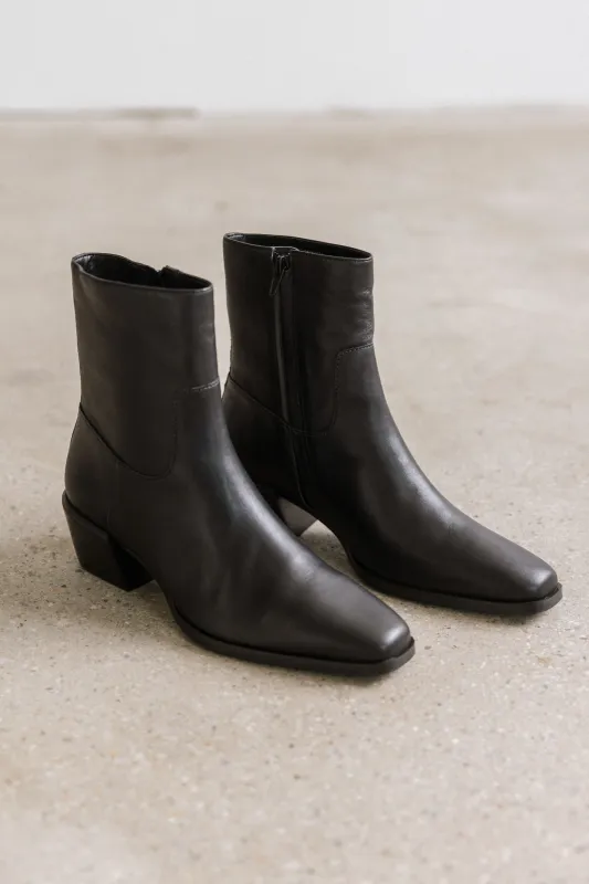 Steve Madden Daney Boots in Black Leather sold by bohme
