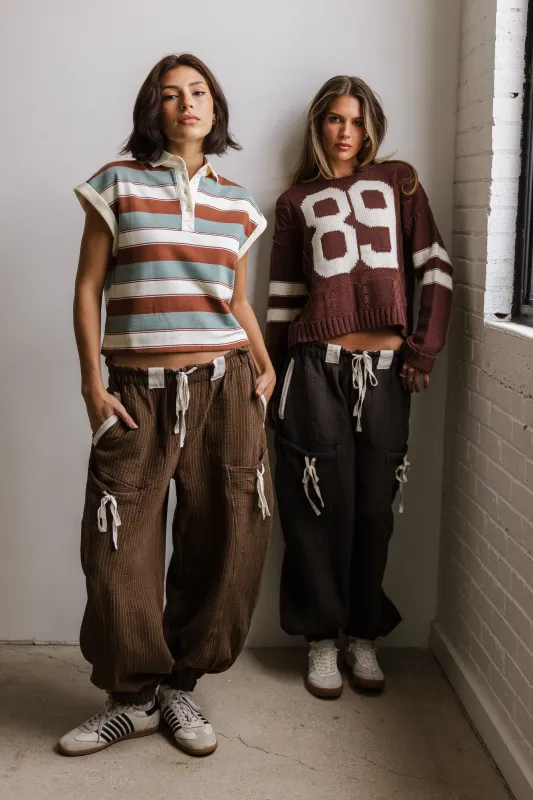 Route Cable Knit Sweater in Red-Brown sold by bohme