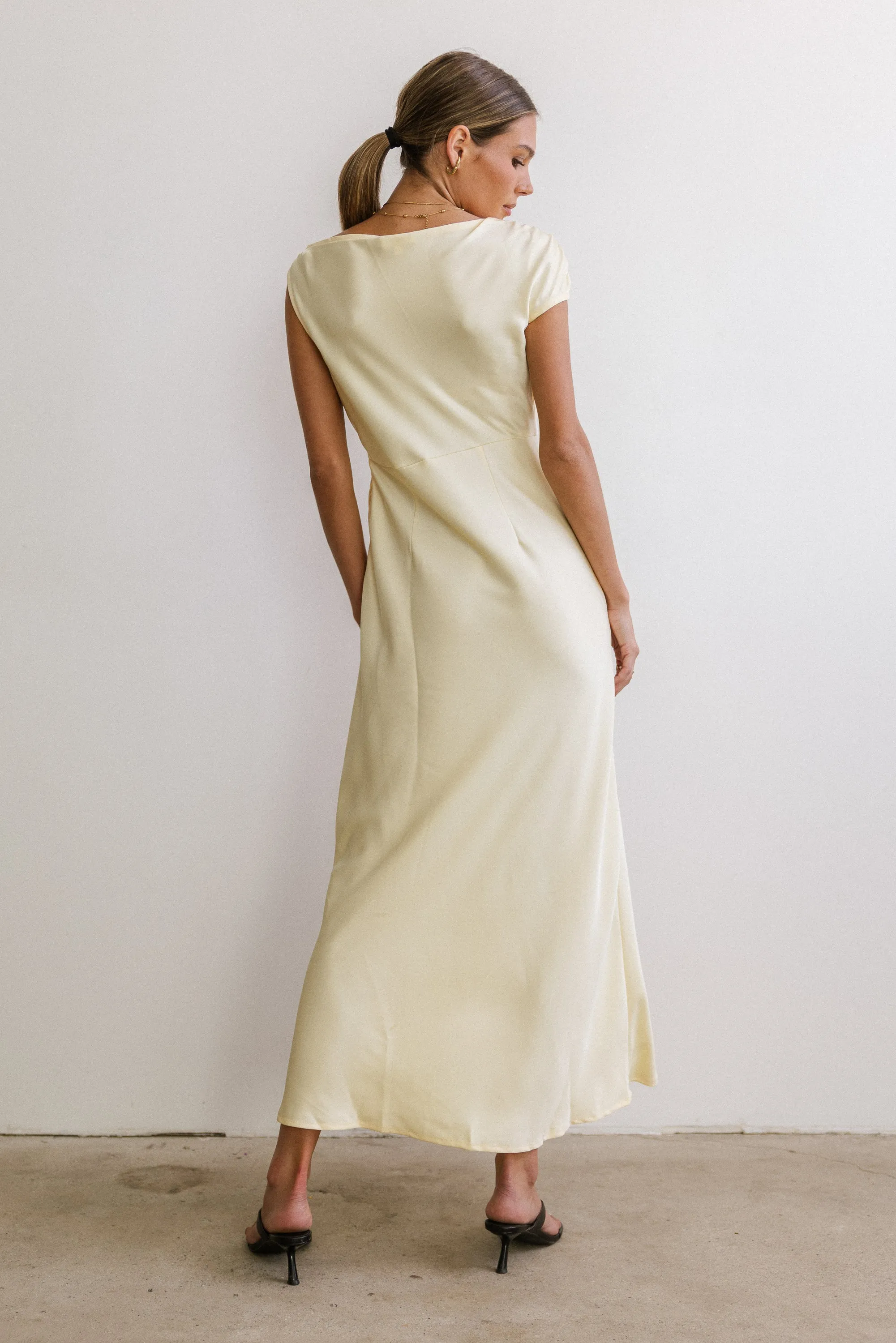 Rodney Asymmetrical Maxi Dress in Yellow sold by bohme product image thumbnail 3