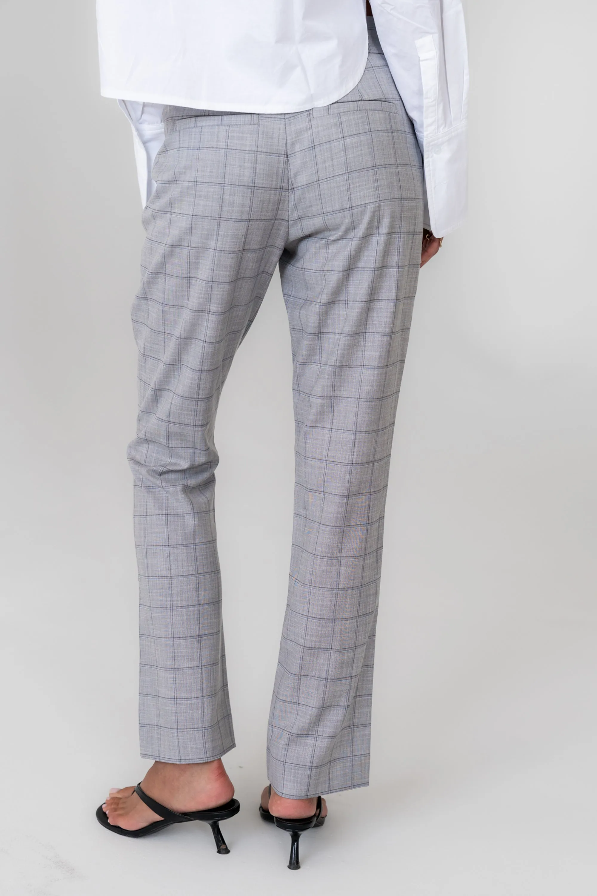 Willow Slim Straight Trouser in Grey sold by bohme product image thumbnail 3