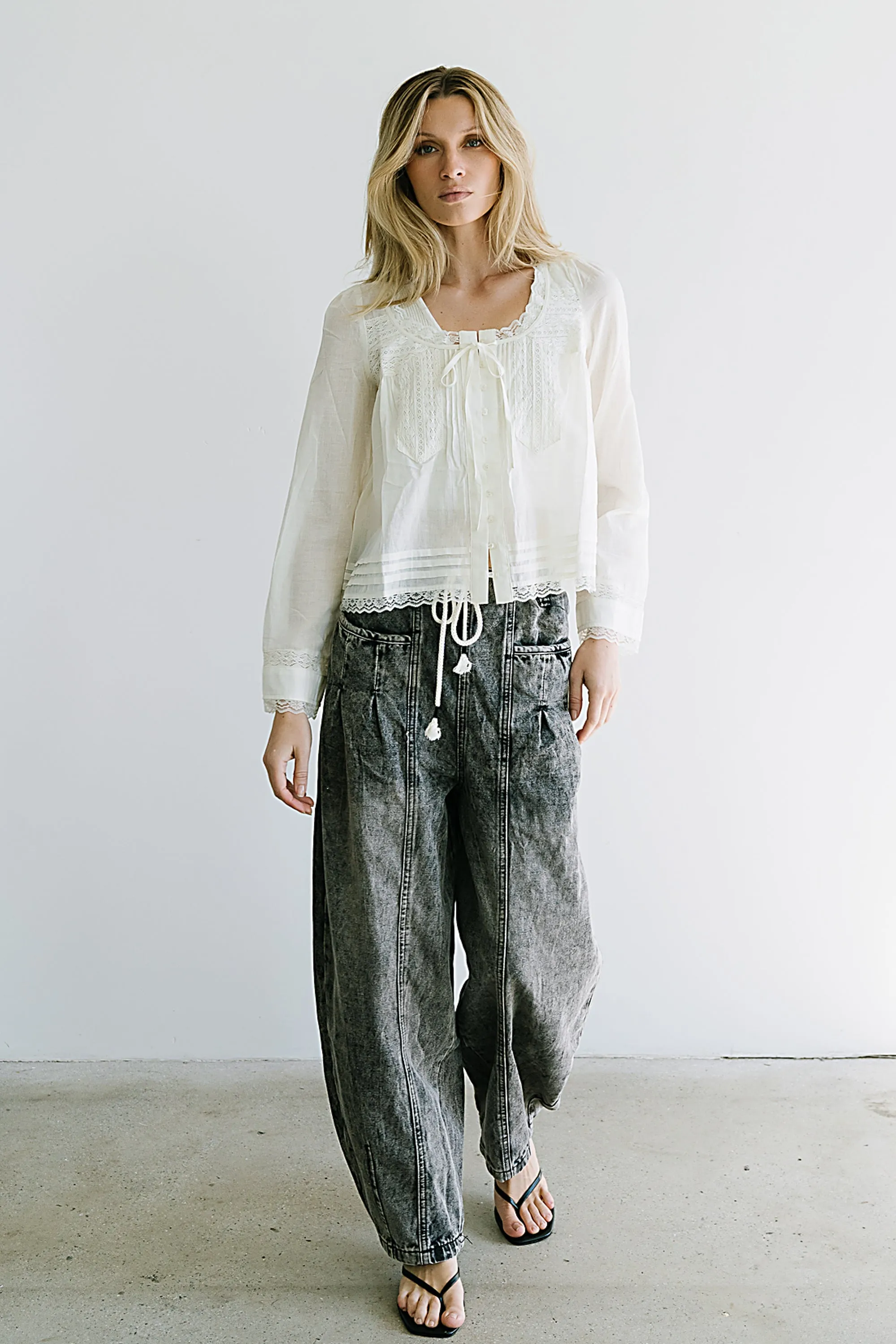 Taylor Sheer Blouse in Ivory sold by bohme product image thumbnail 2