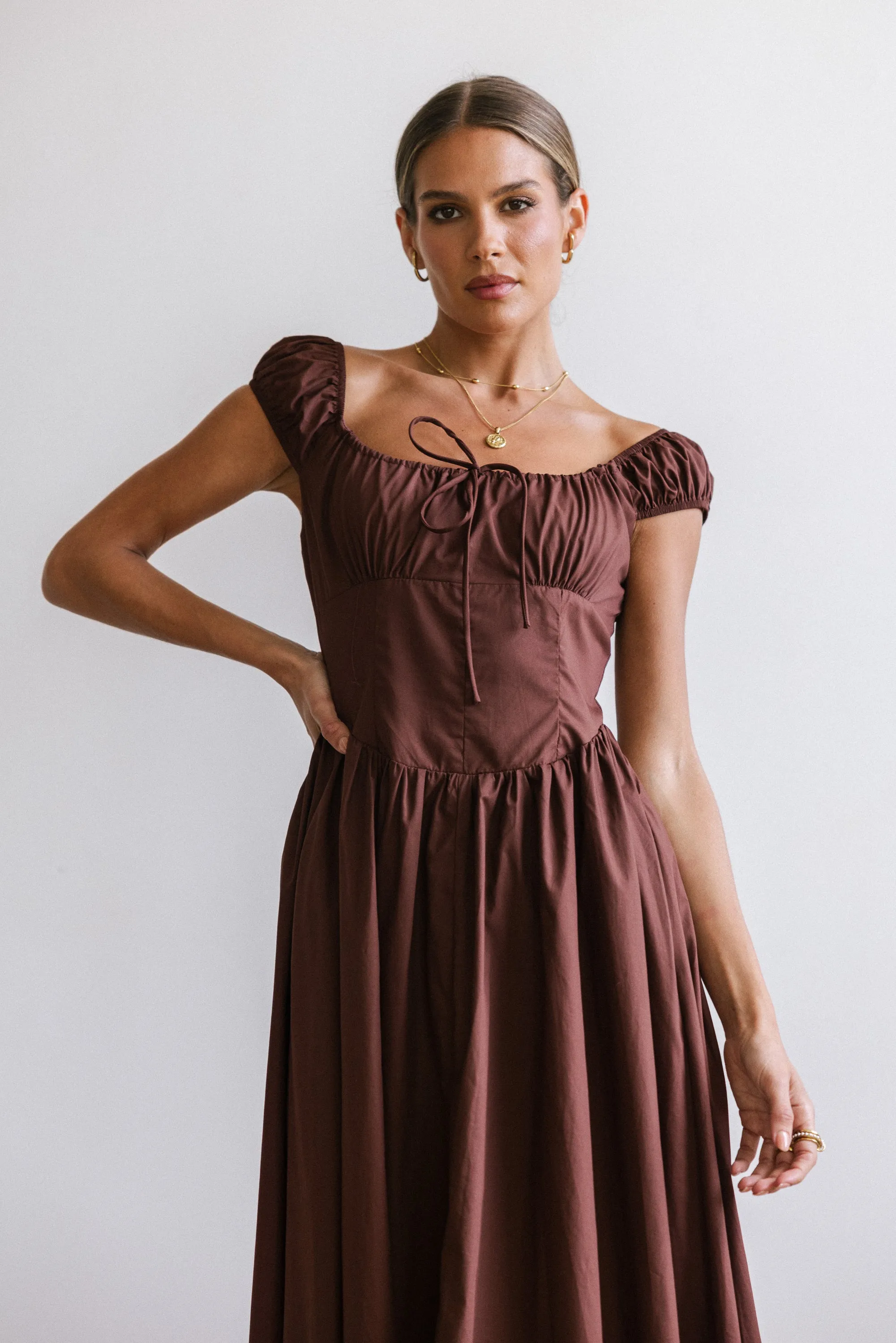 Patricia Midi Dress in Brown sold by bohme product image thumbnail 2