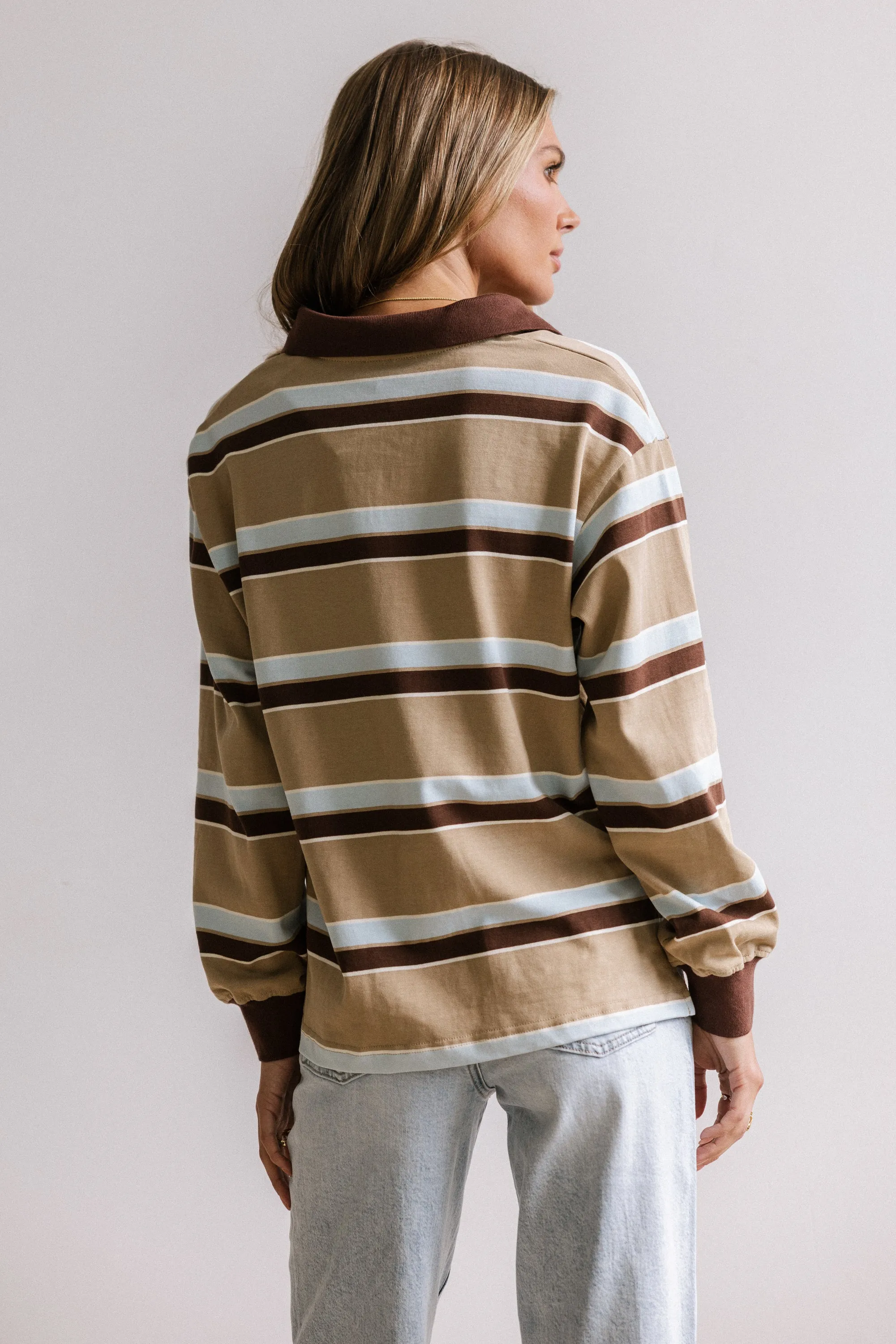 Megan Striped Top in Taupe sold by bohme product image thumbnail 2
